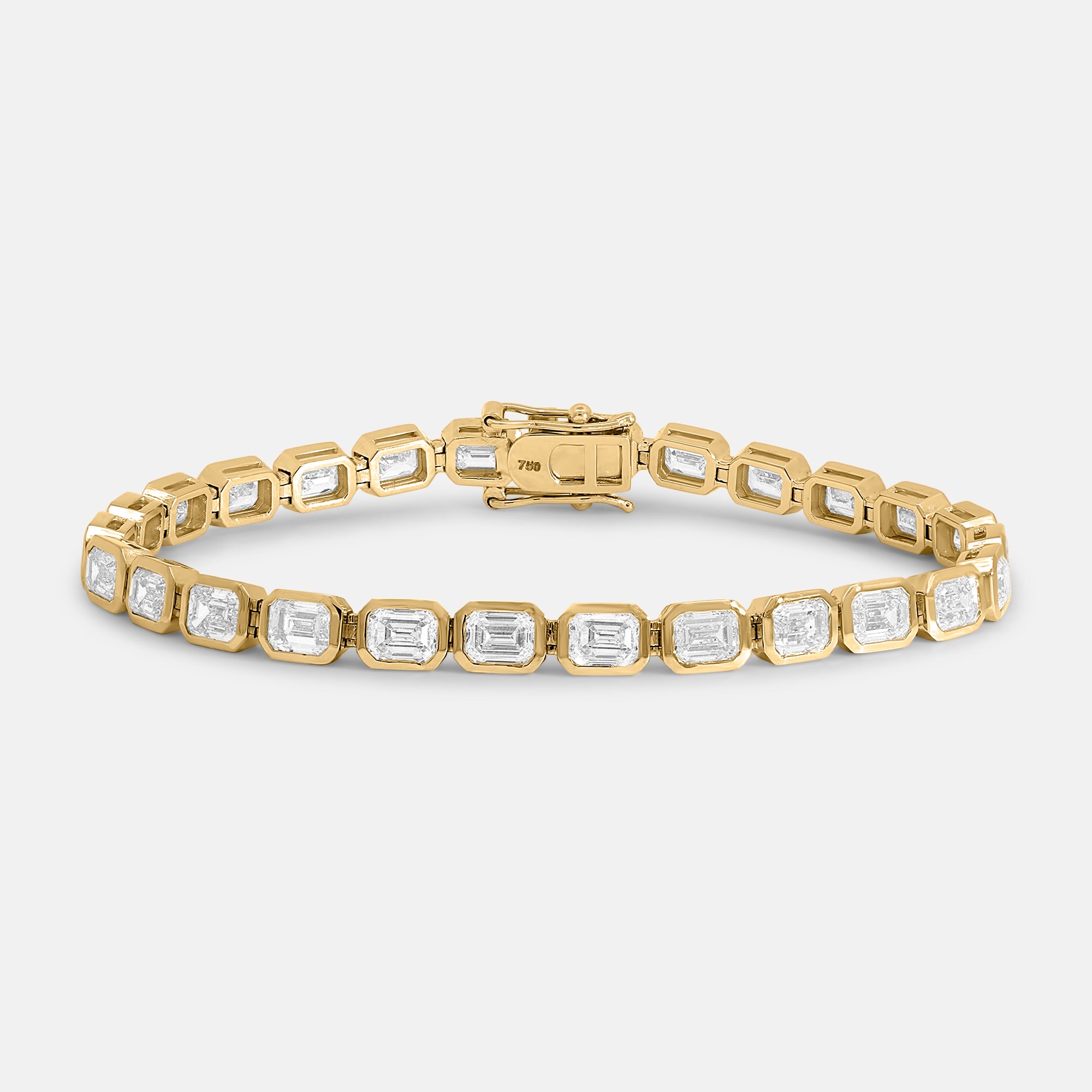 9ct Emerald Cut Tennis Bracelet