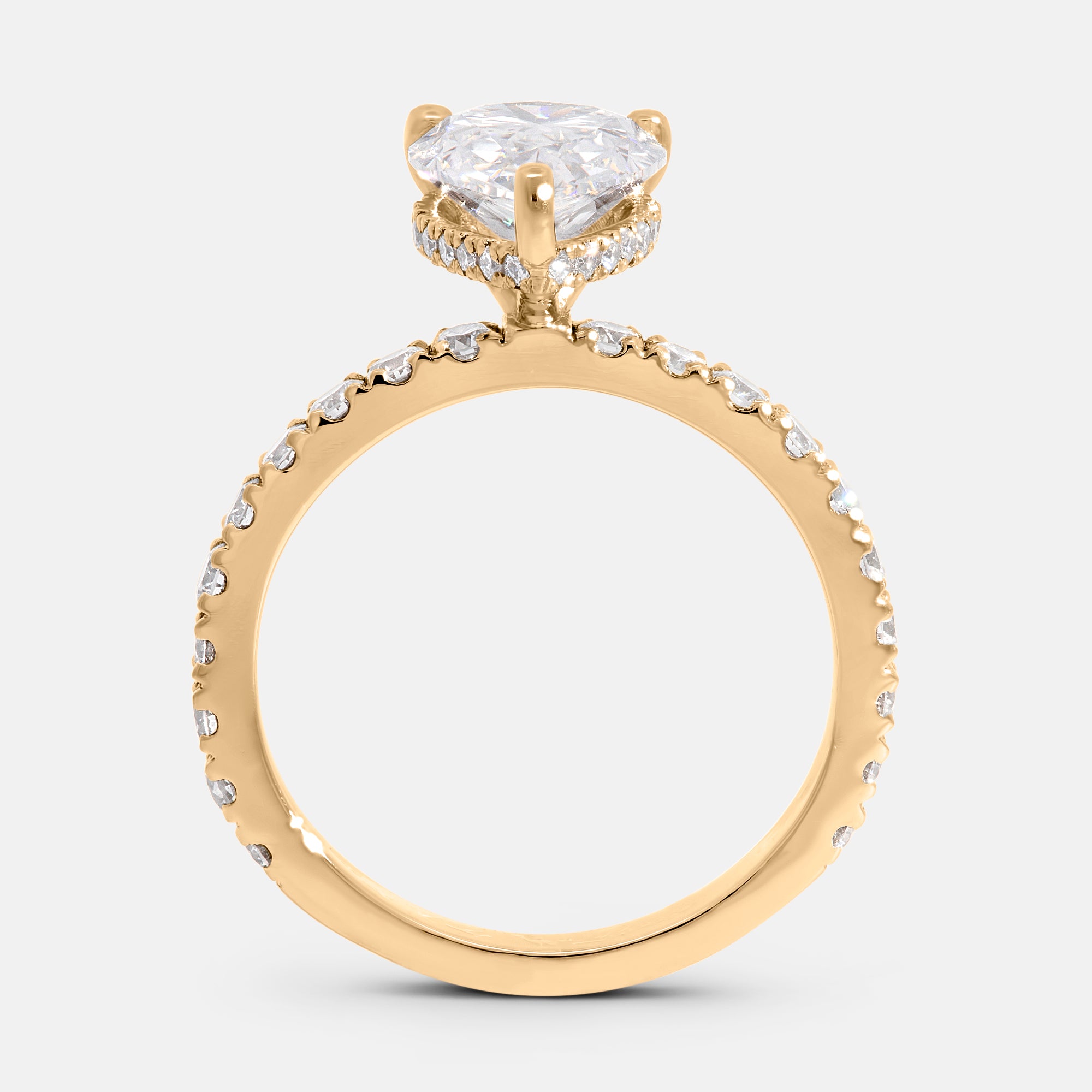 Jordan Pear Cut Engagement Ring w/ Hidden Halo