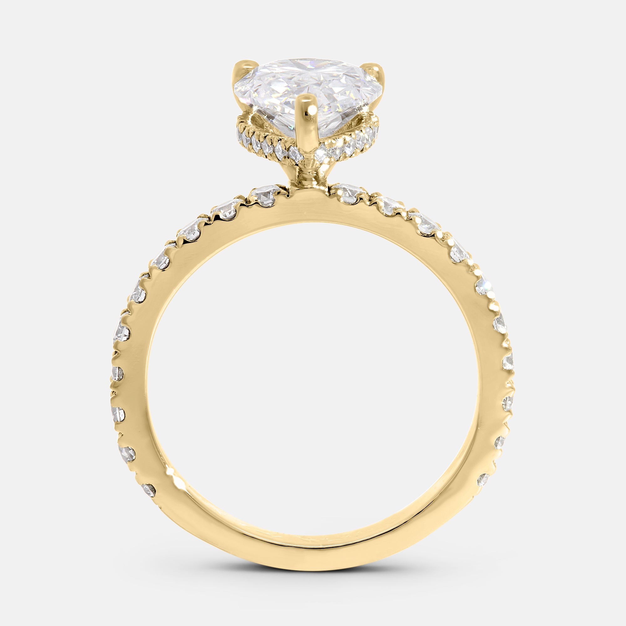 Jordan Pear Cut Engagement Ring w/ Hidden Halo