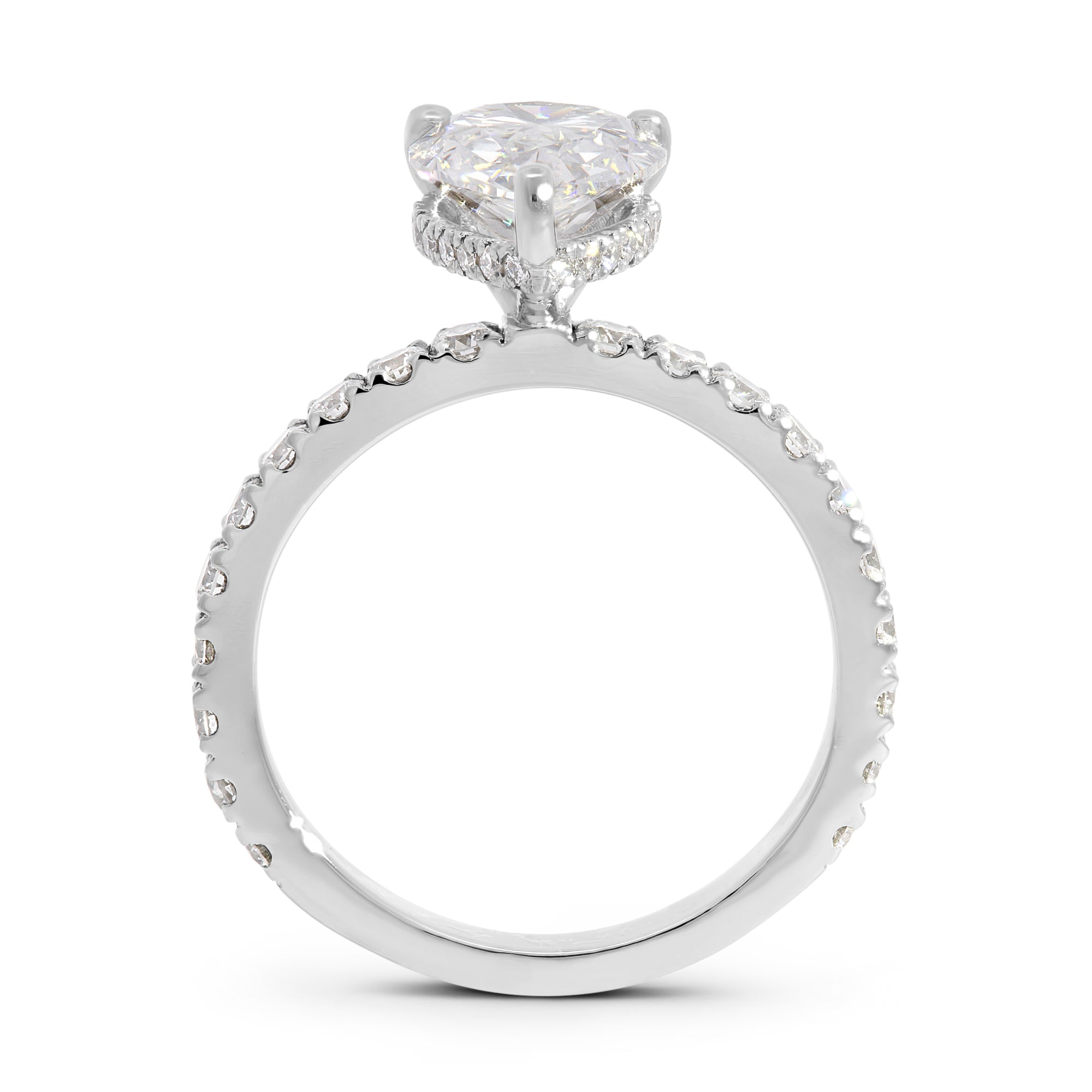 Jordan Pear Cut Engagement Ring w/ Hidden Halo
