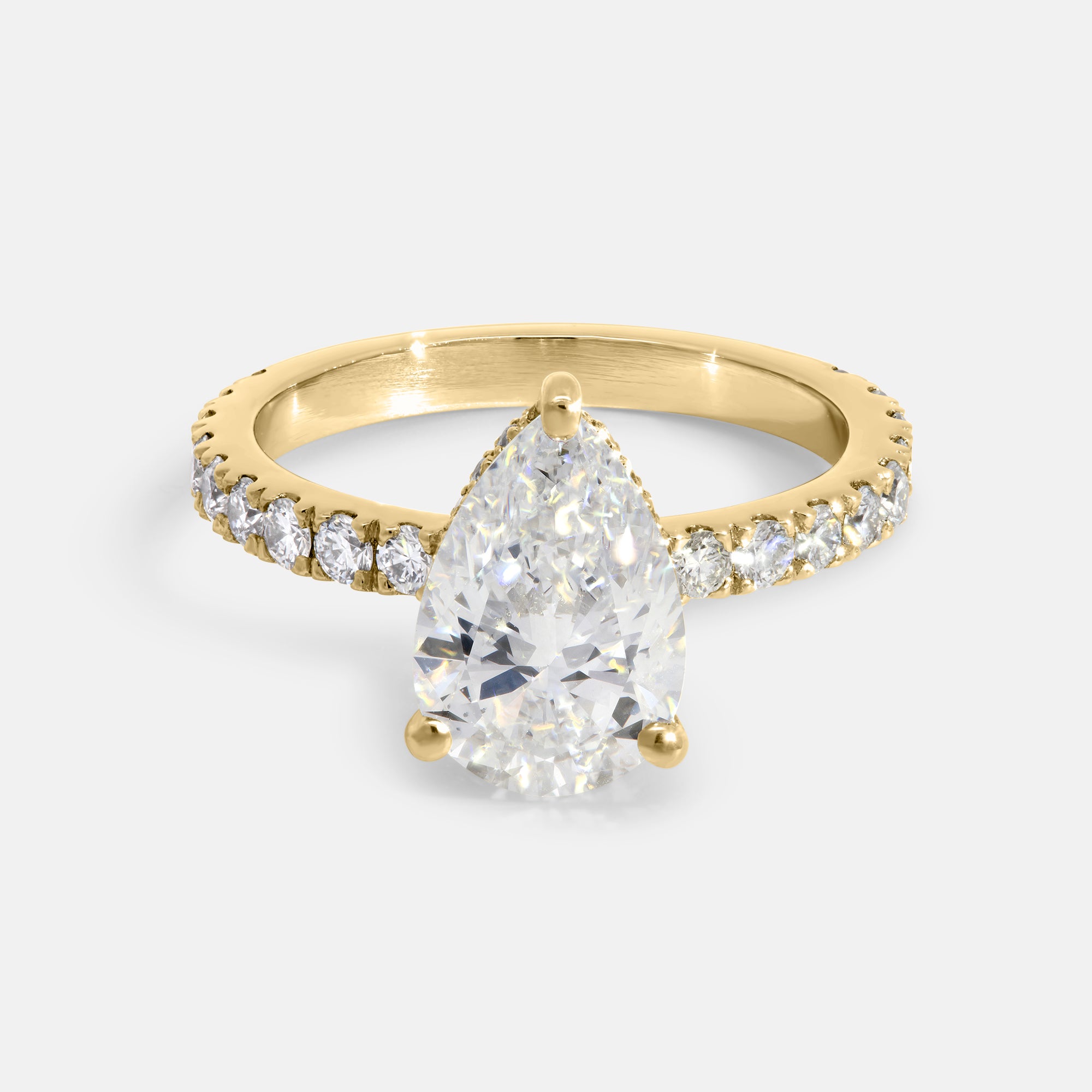 Jordan Pear Cut Engagement Ring w/ Hidden Halo