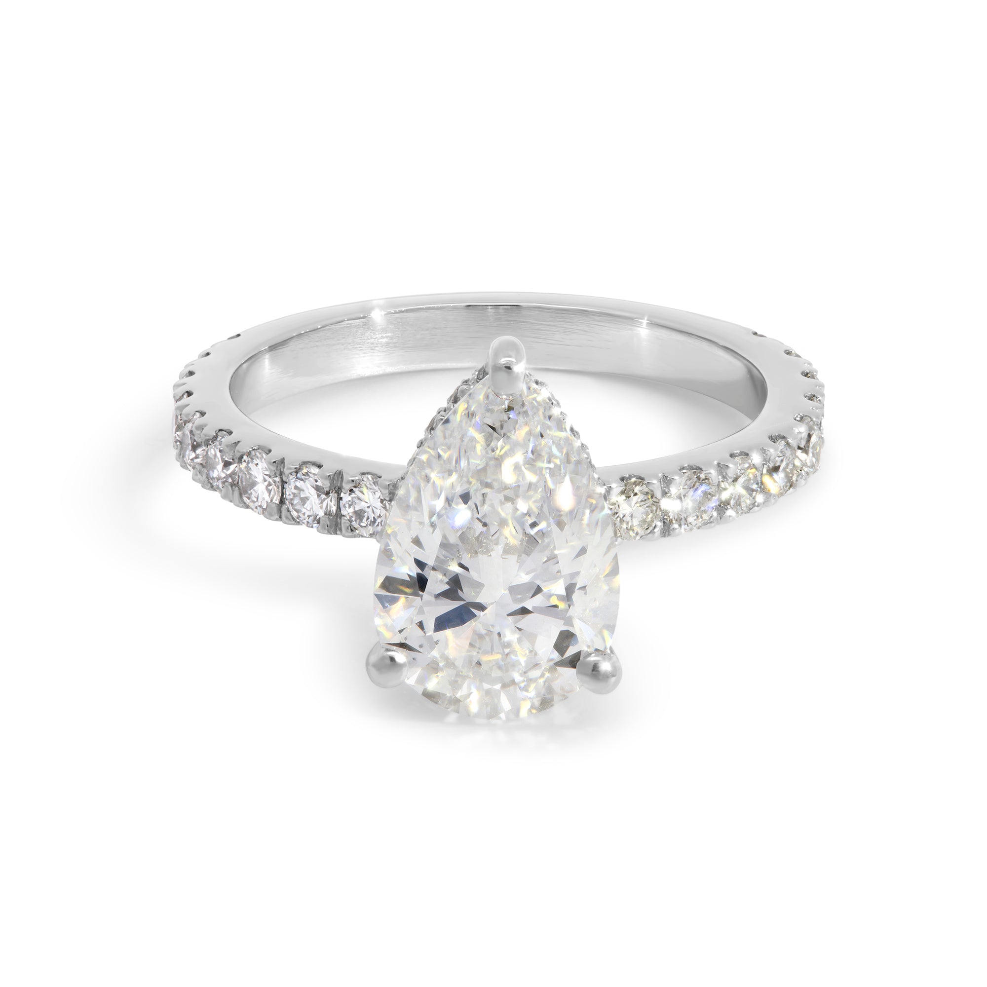 Jordan Pear Cut Engagement Ring w/ Hidden Halo