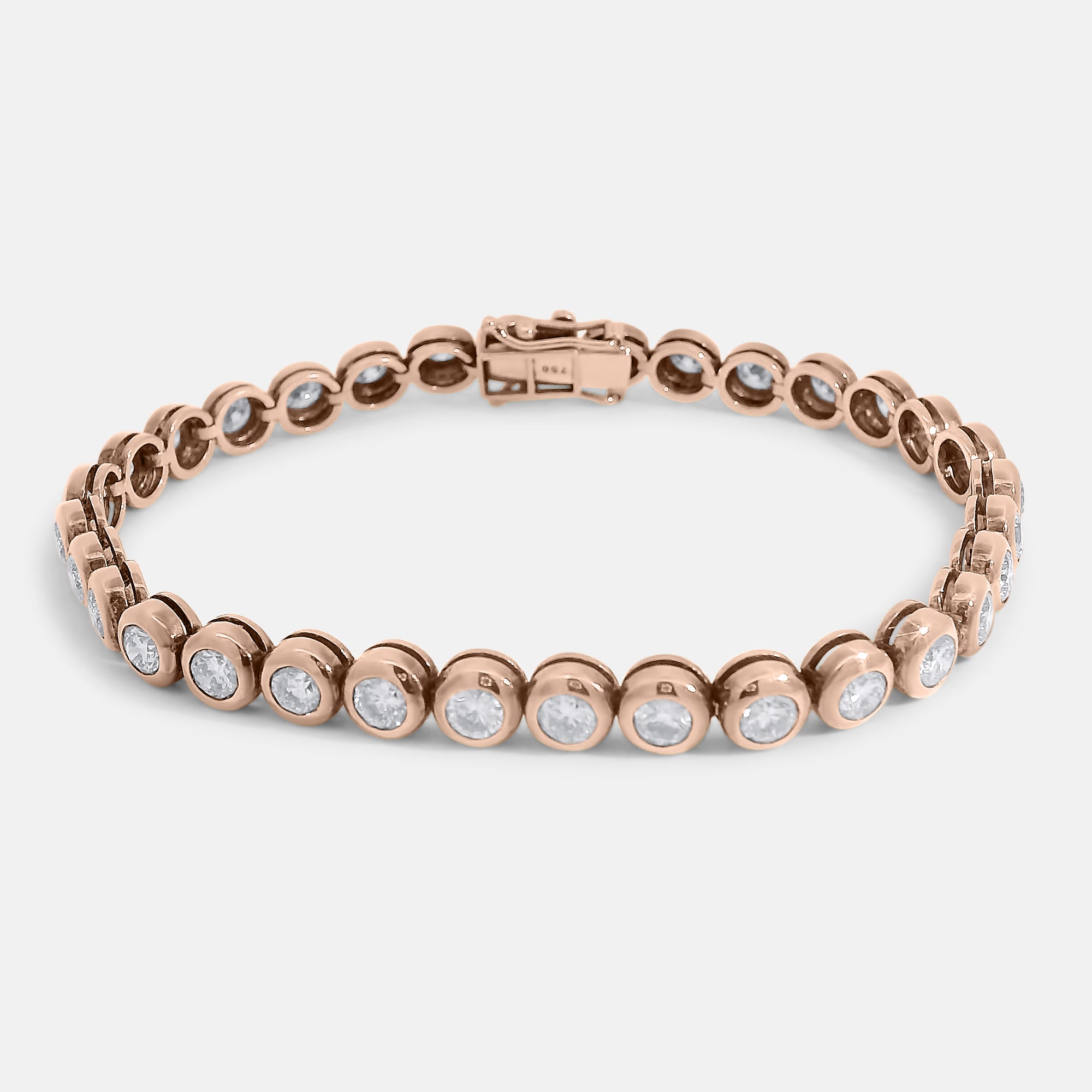 Bezel Diamond Tennis Bracelet