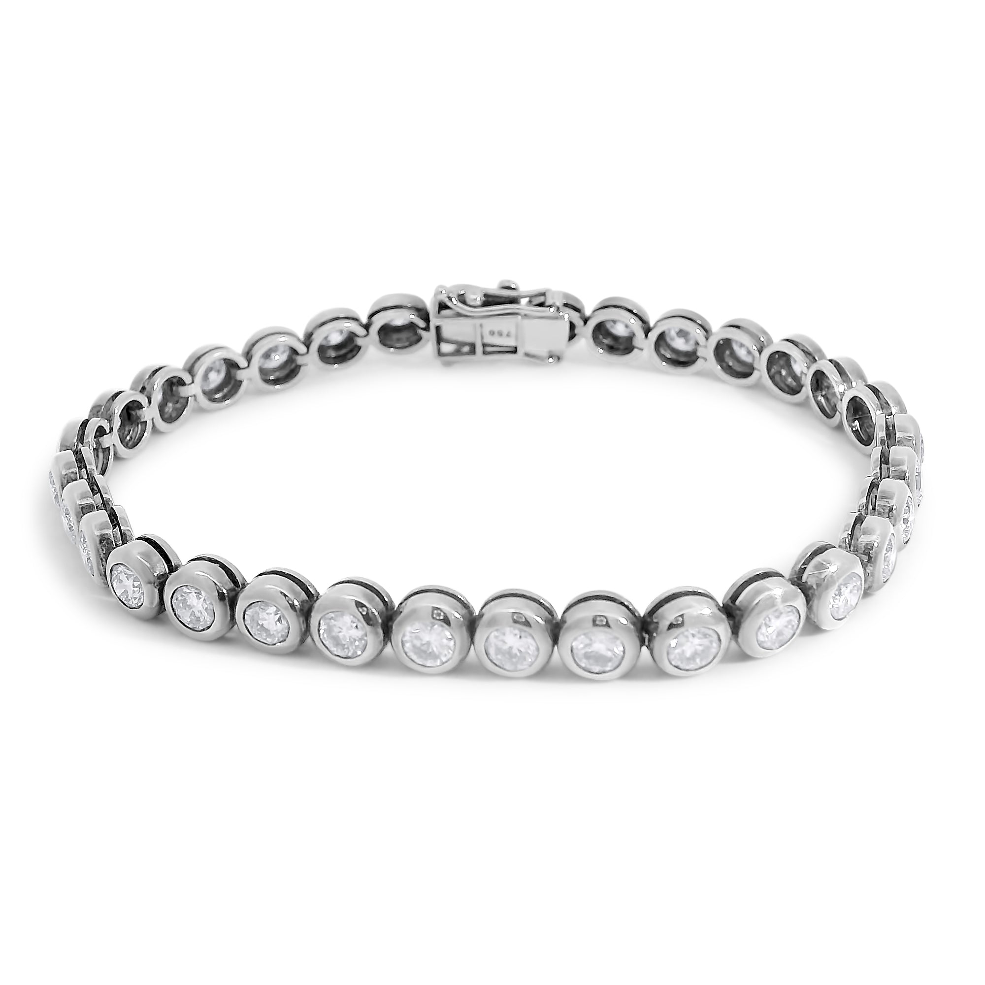 Bezel Diamond Tennis Bracelet