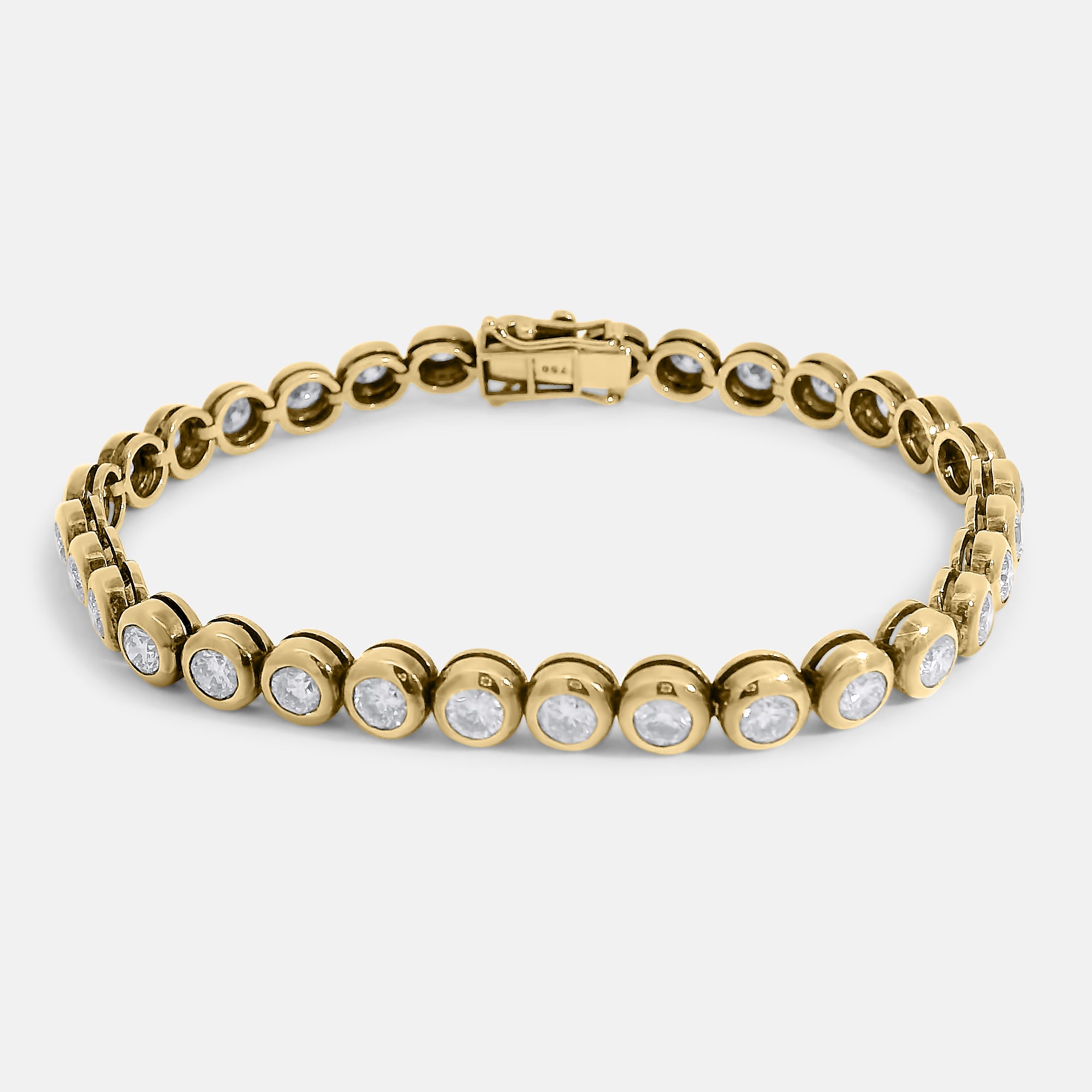Bezel Diamond Tennis Bracelet