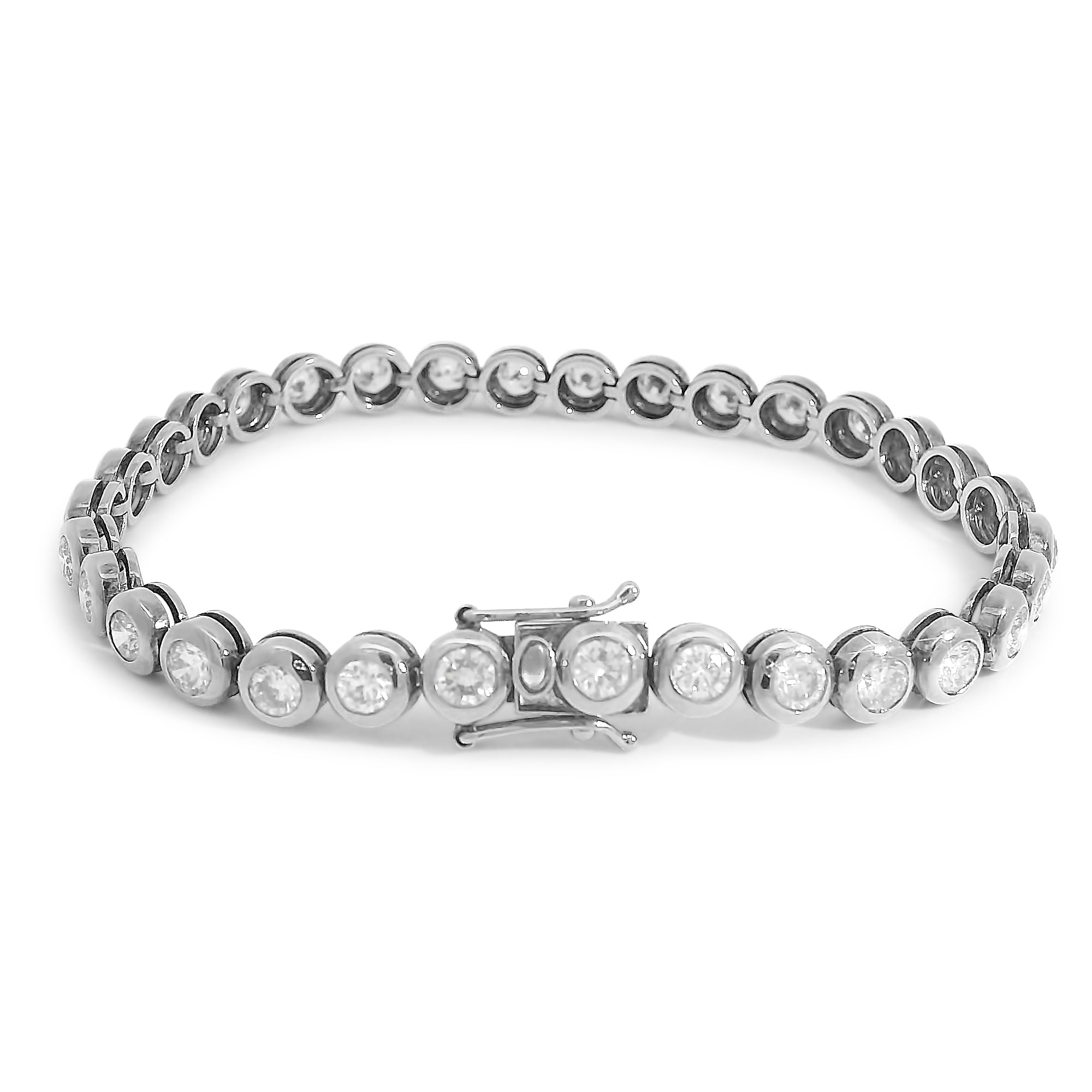 Bezel Diamond Tennis Bracelet