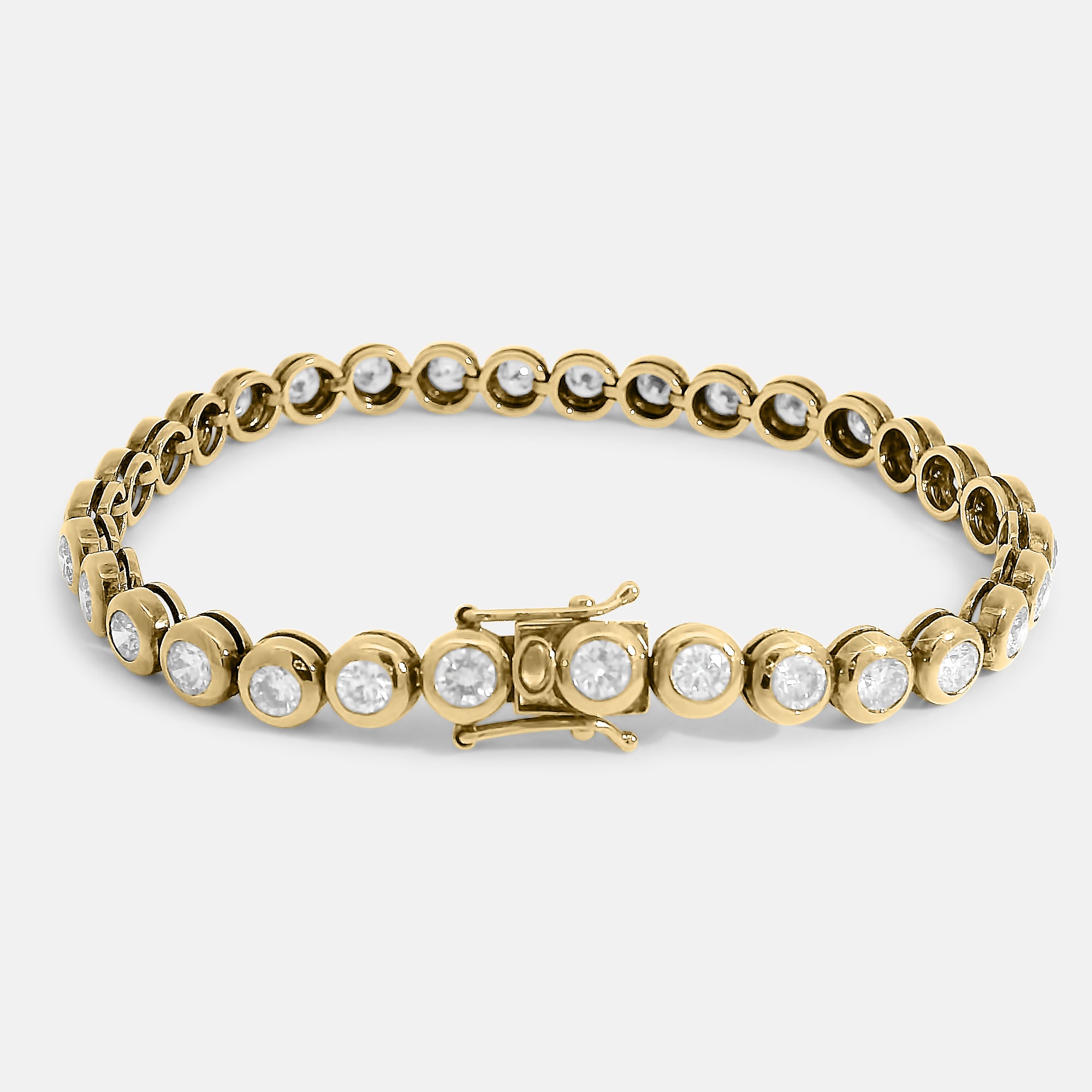 Bezel Diamond Tennis Bracelet