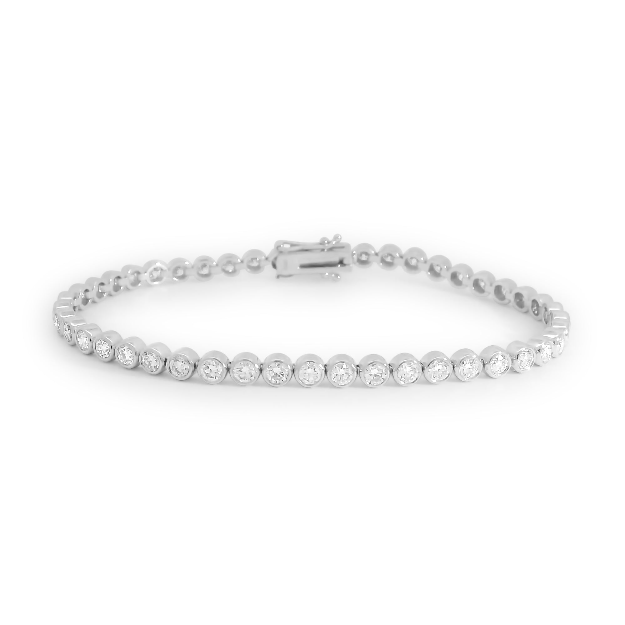 Brilliant Round Bezel Tennis Bracelet