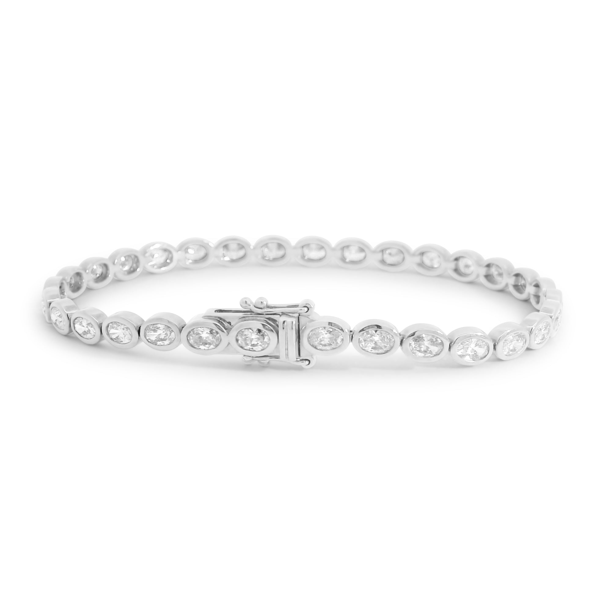 Oval Bezel Tennis Bracelet