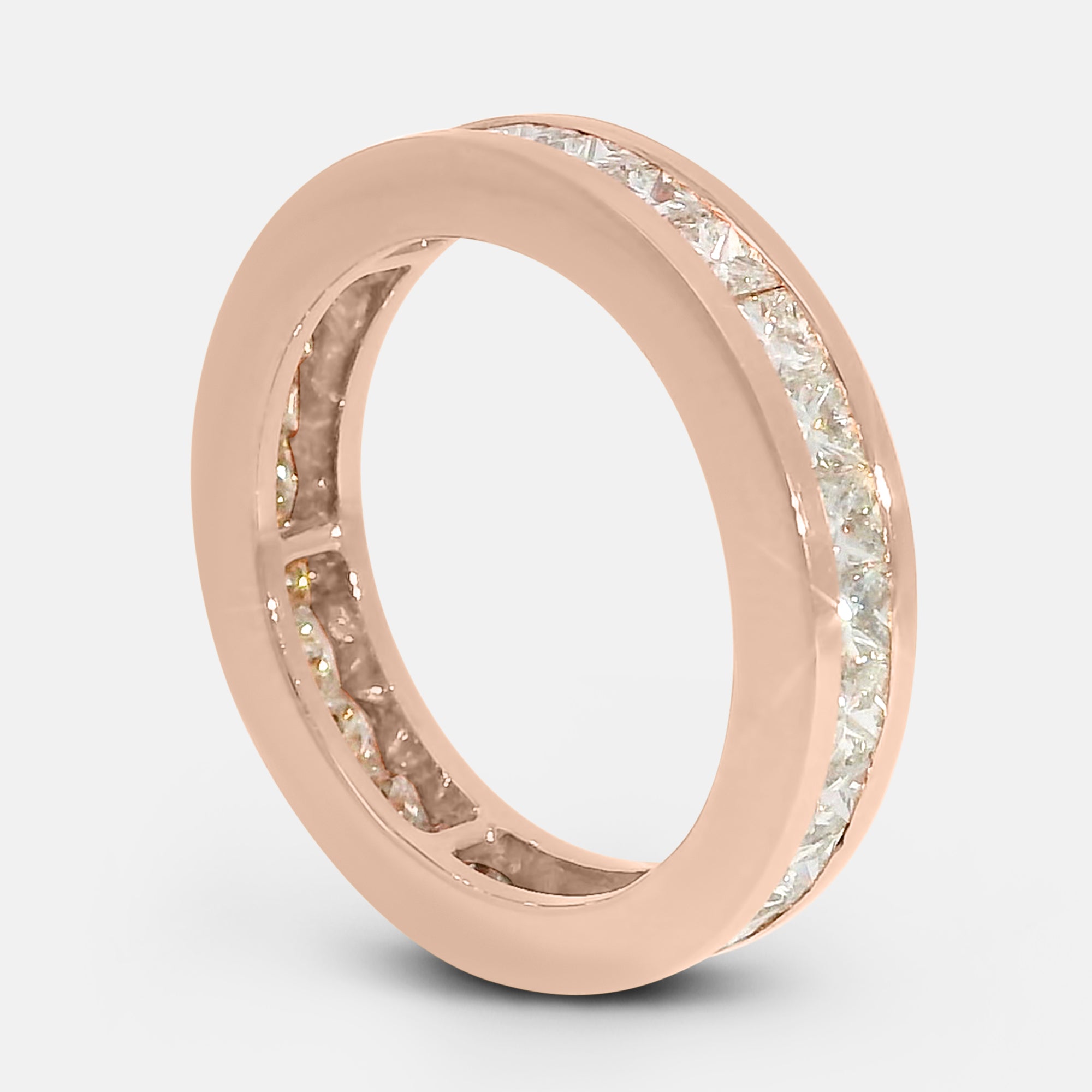 4mm Channel Set Band w/ Princess Cut Diamonds