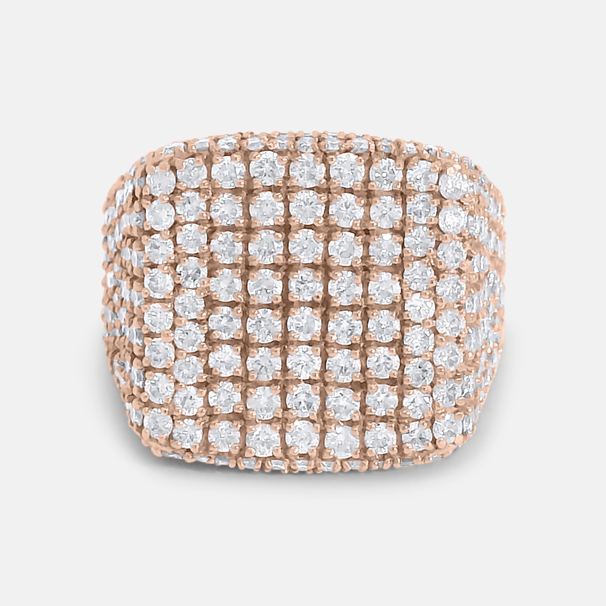 Full Pave Diamond Signet Ring