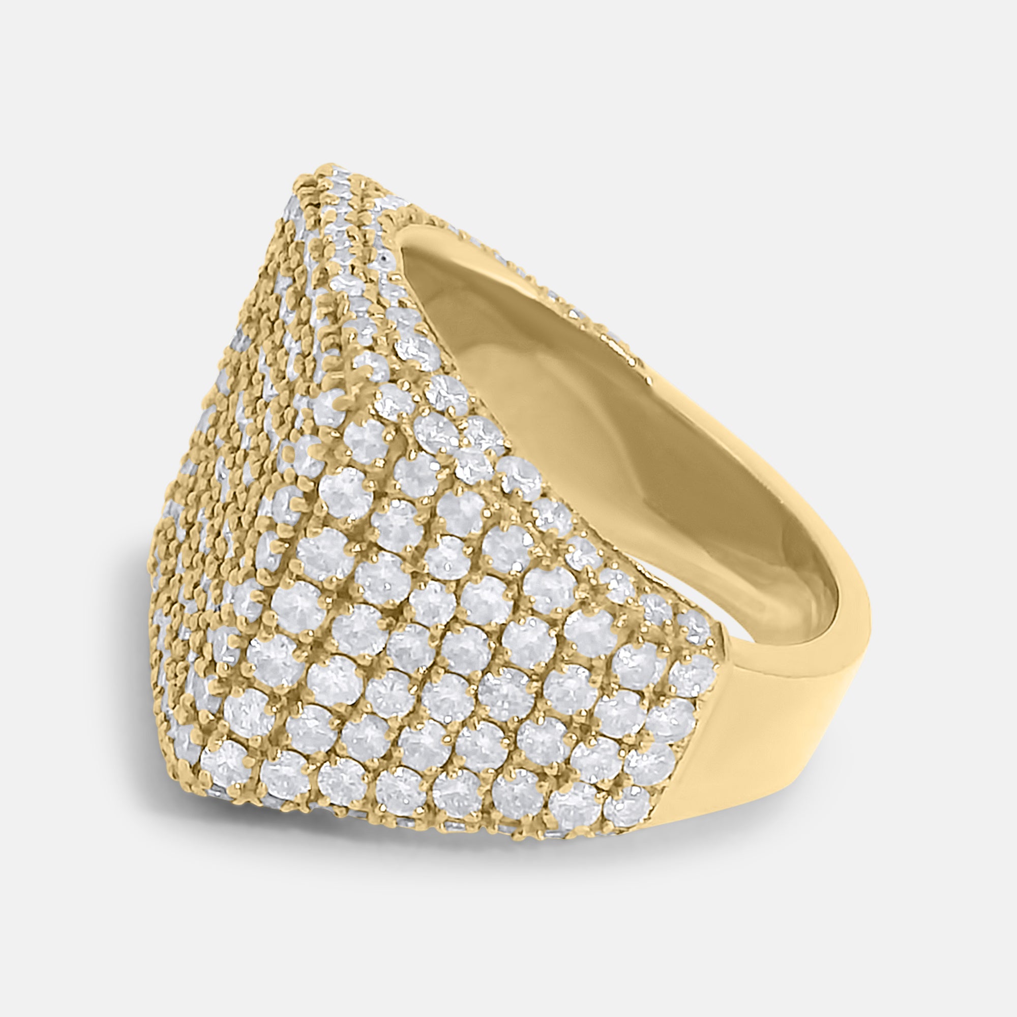 Full Pave Diamond Signet Ring