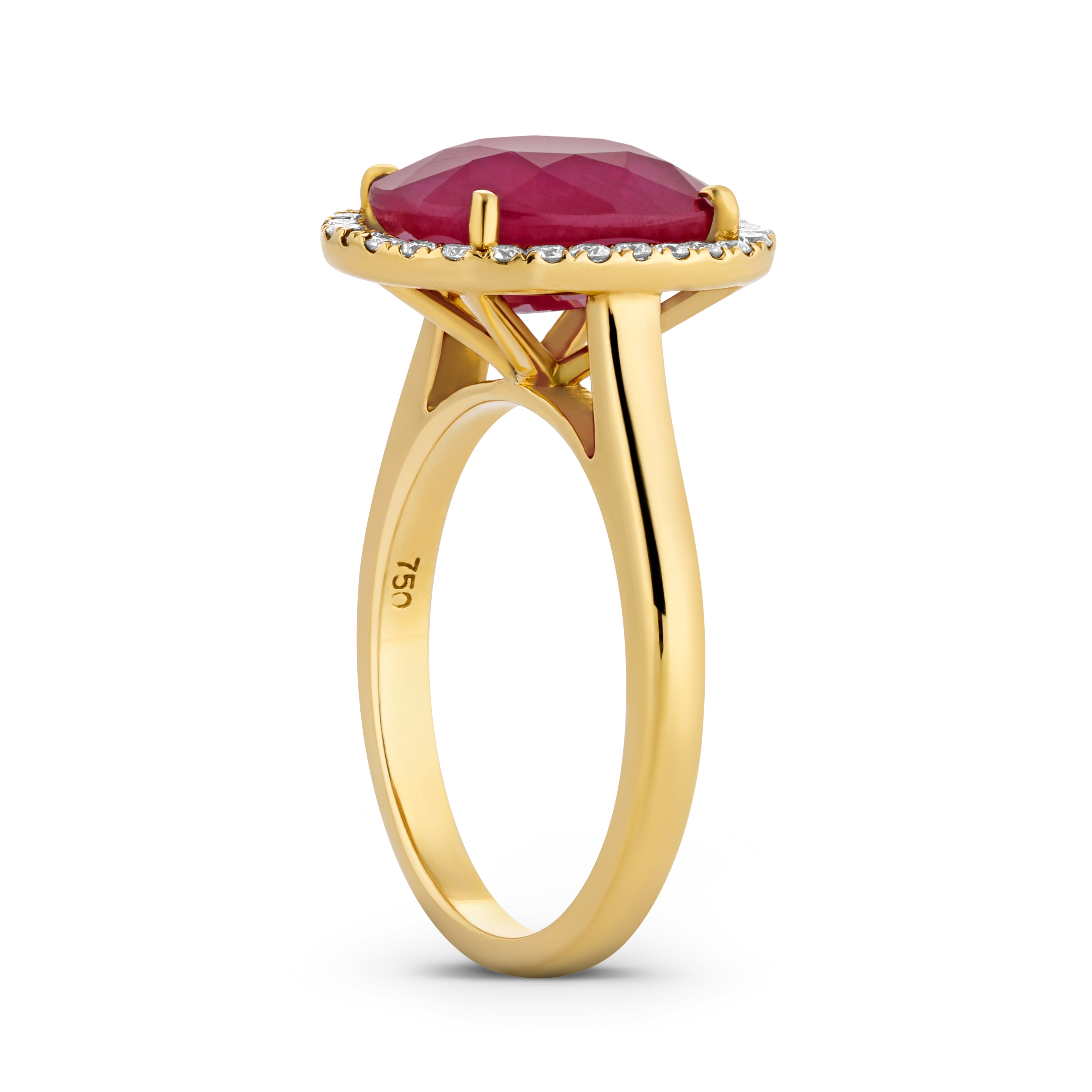 Ruby Halo Ring