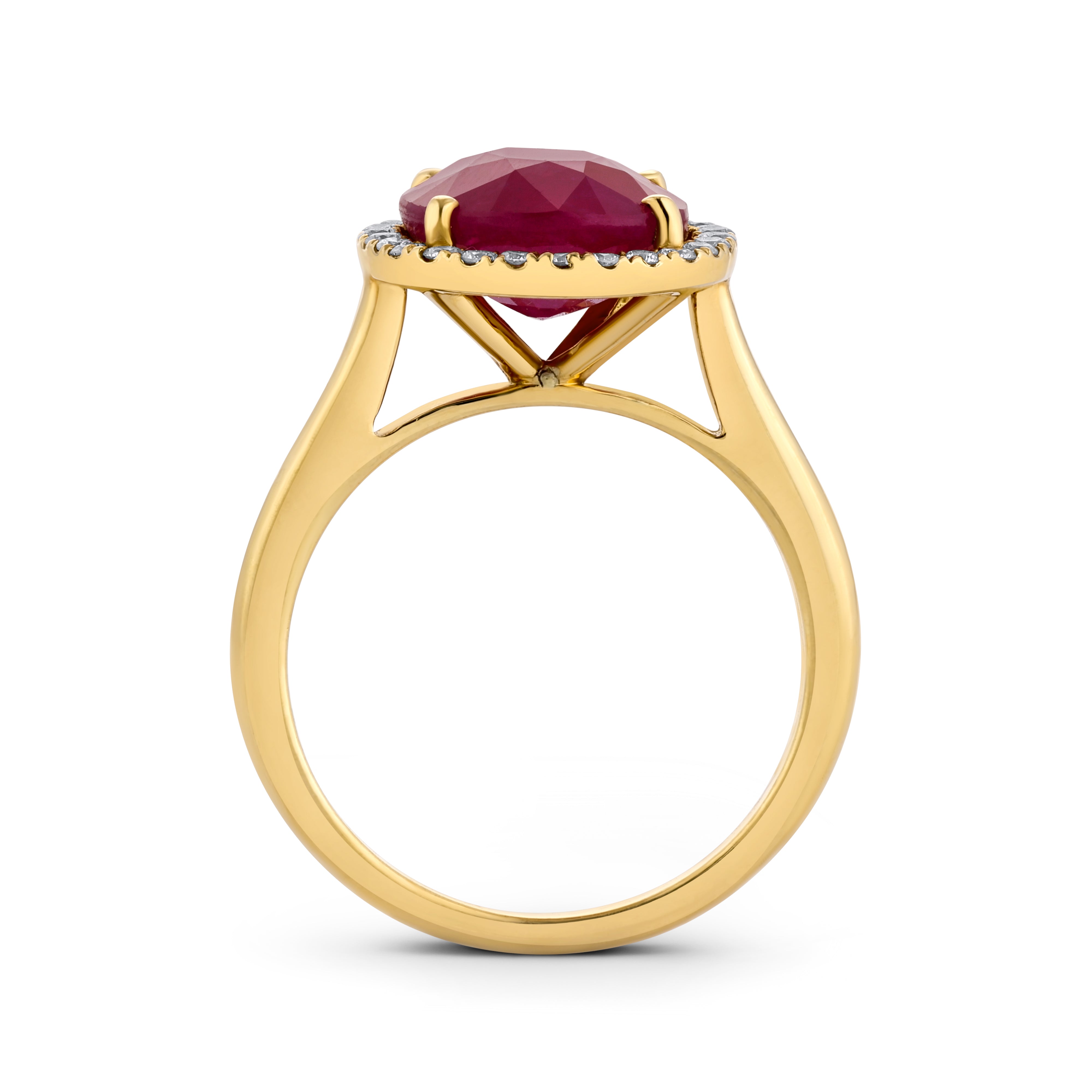 Ruby Halo Ring