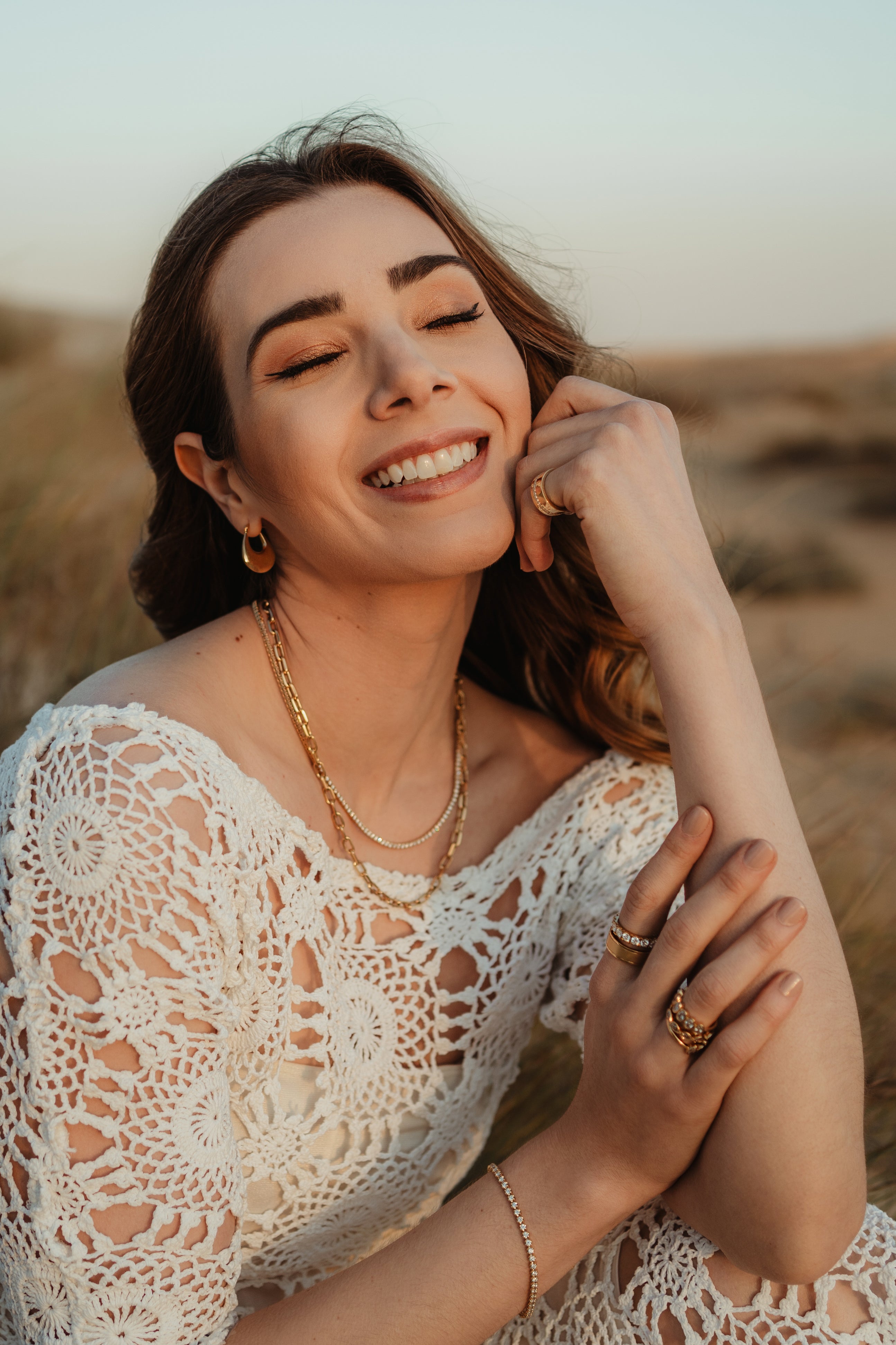 Chunky Elongated Hoop Earrings