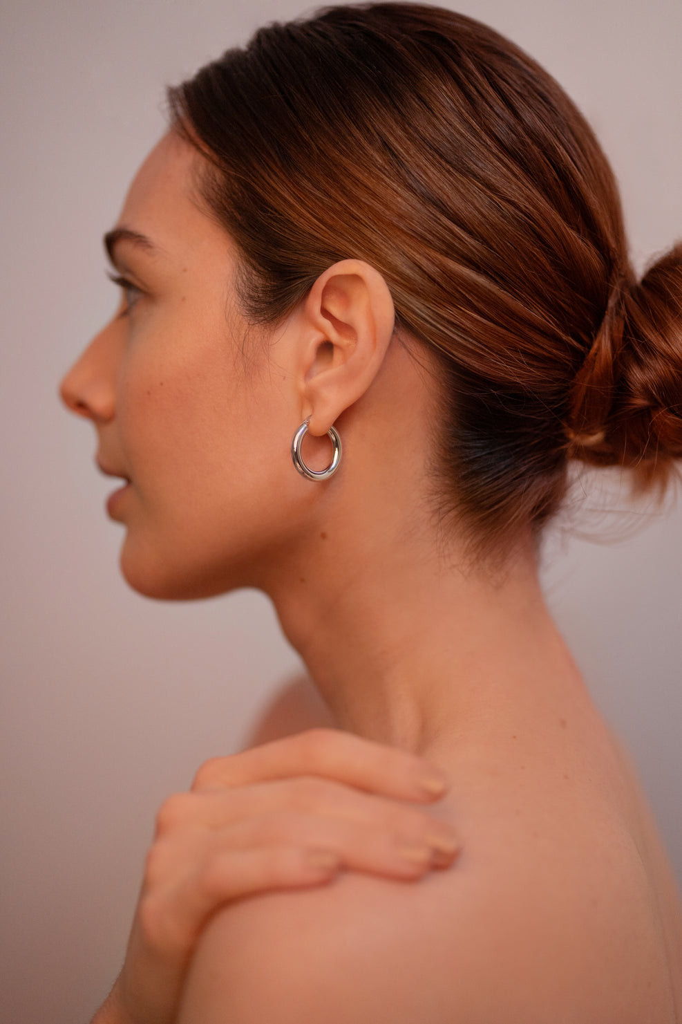 Bold Rounded Hoop Earrings (15mm)