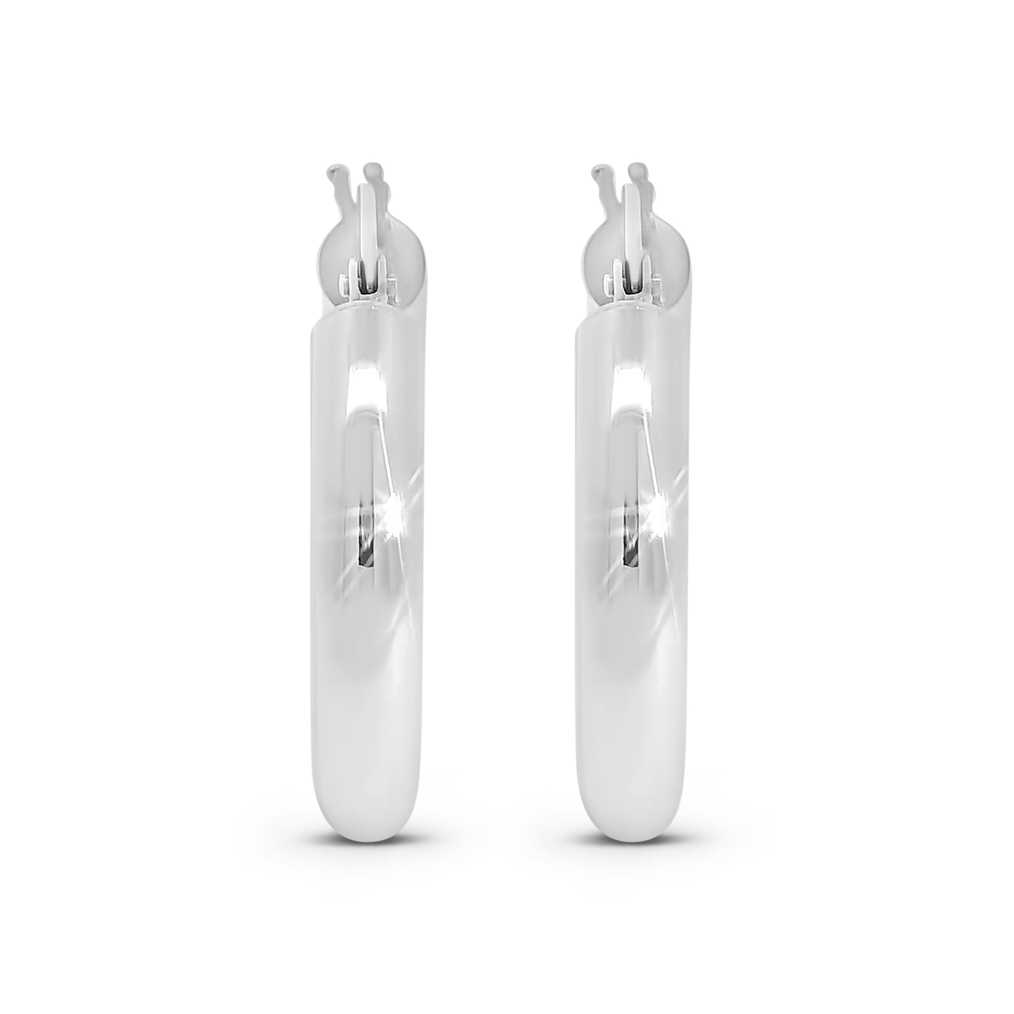 Bold Rounded Hoop Earrings (15mm)