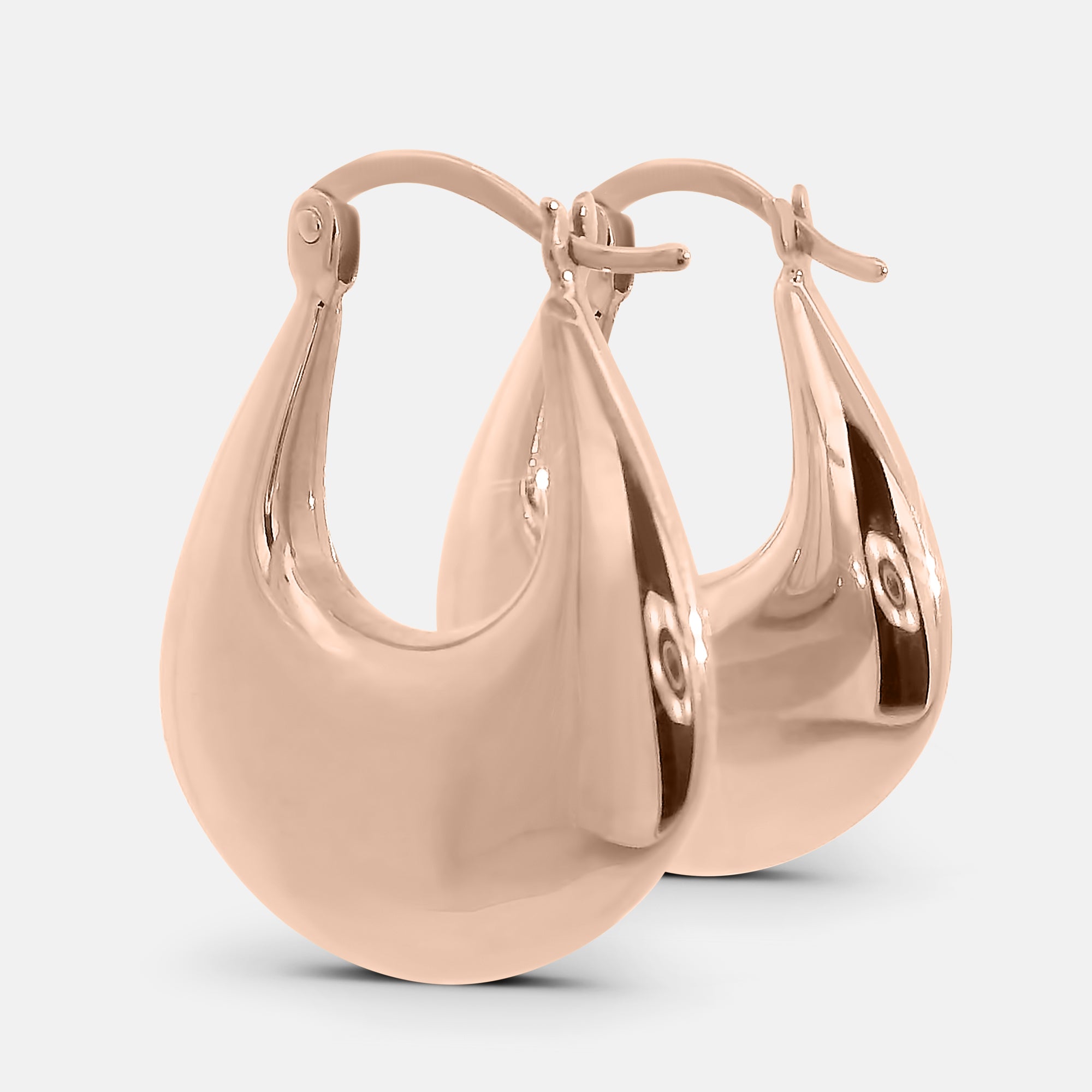 Chunky Elongated Hoop Earrings
