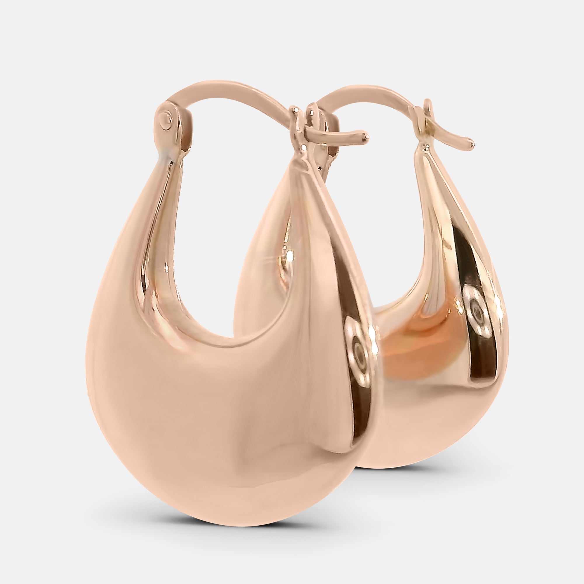 Chunky Elongated Hoop Earrings