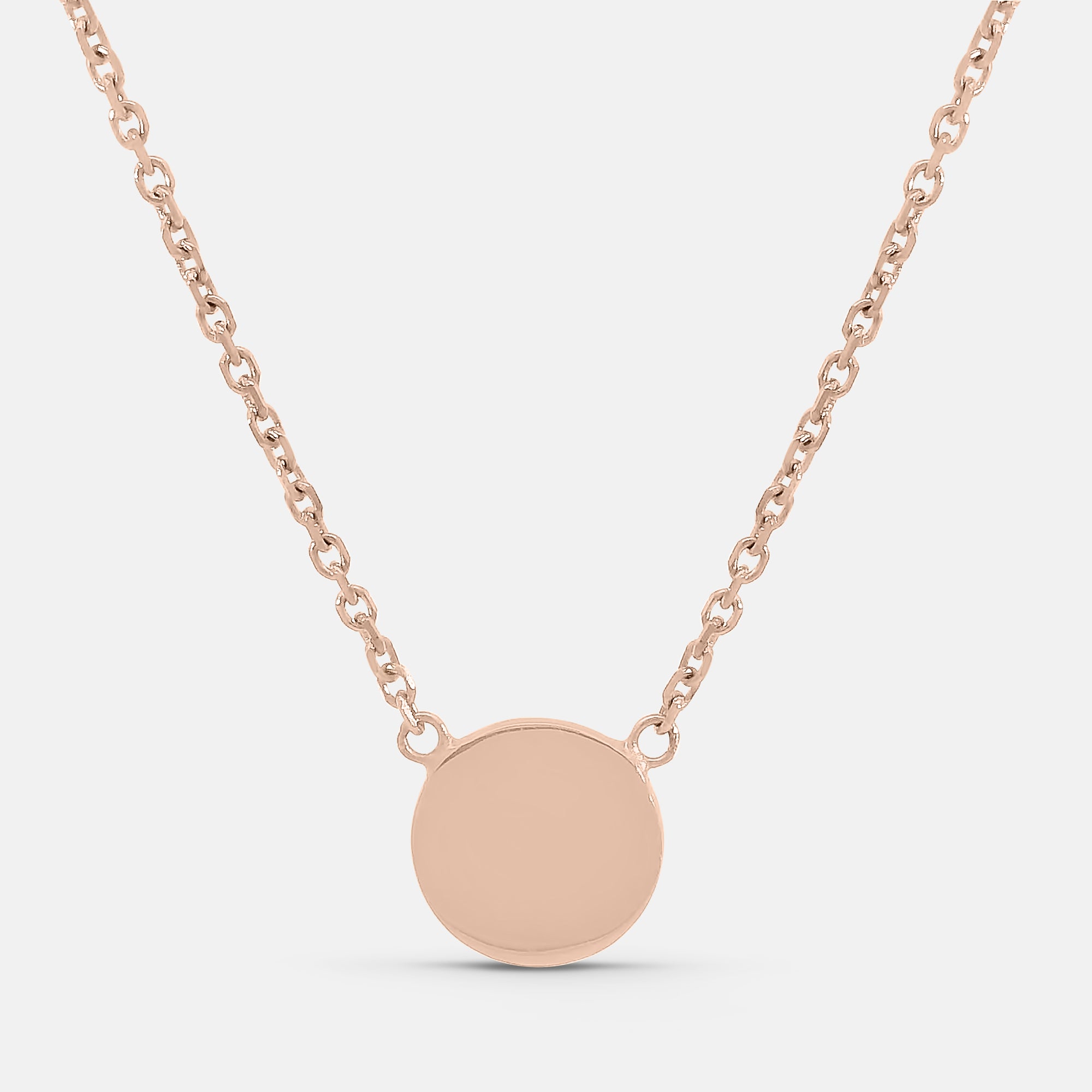 Simple Disc Pendant Necklace