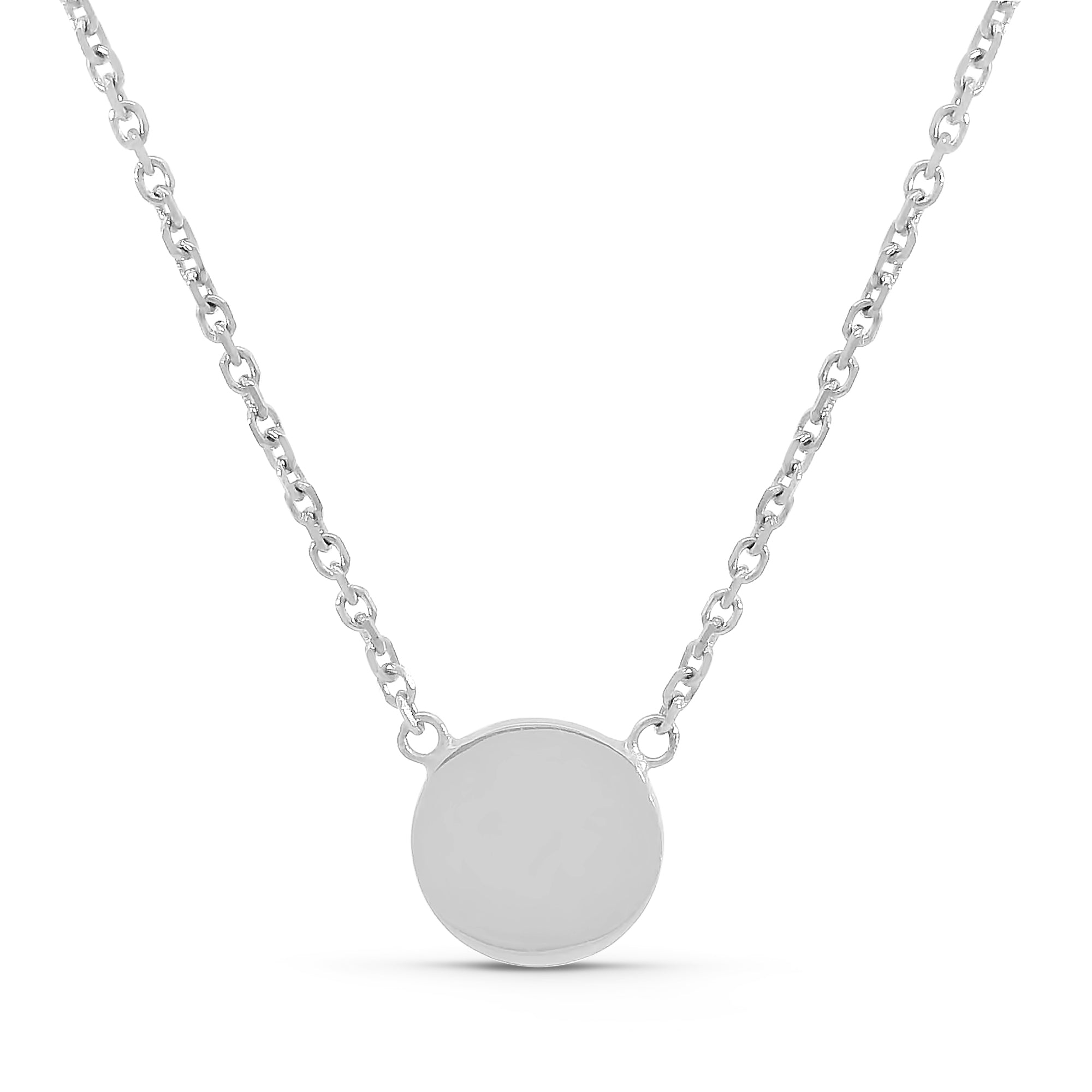 Simple Disc Pendant Necklace