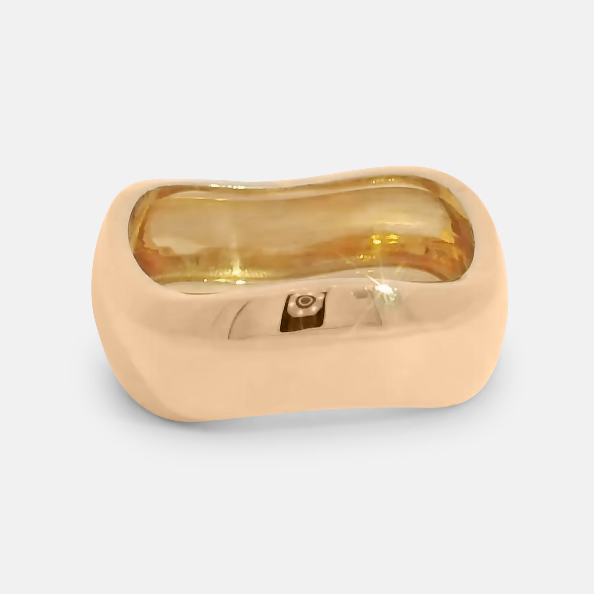 Wide Curved Polished Band