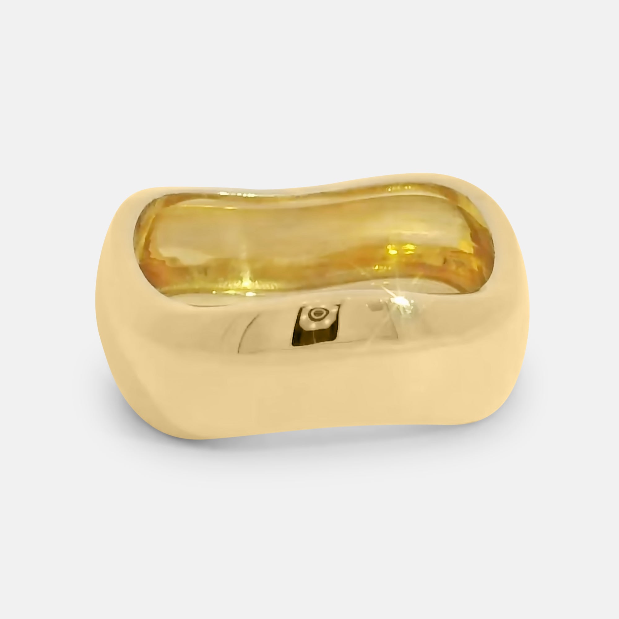 Wide Curved Polished Band