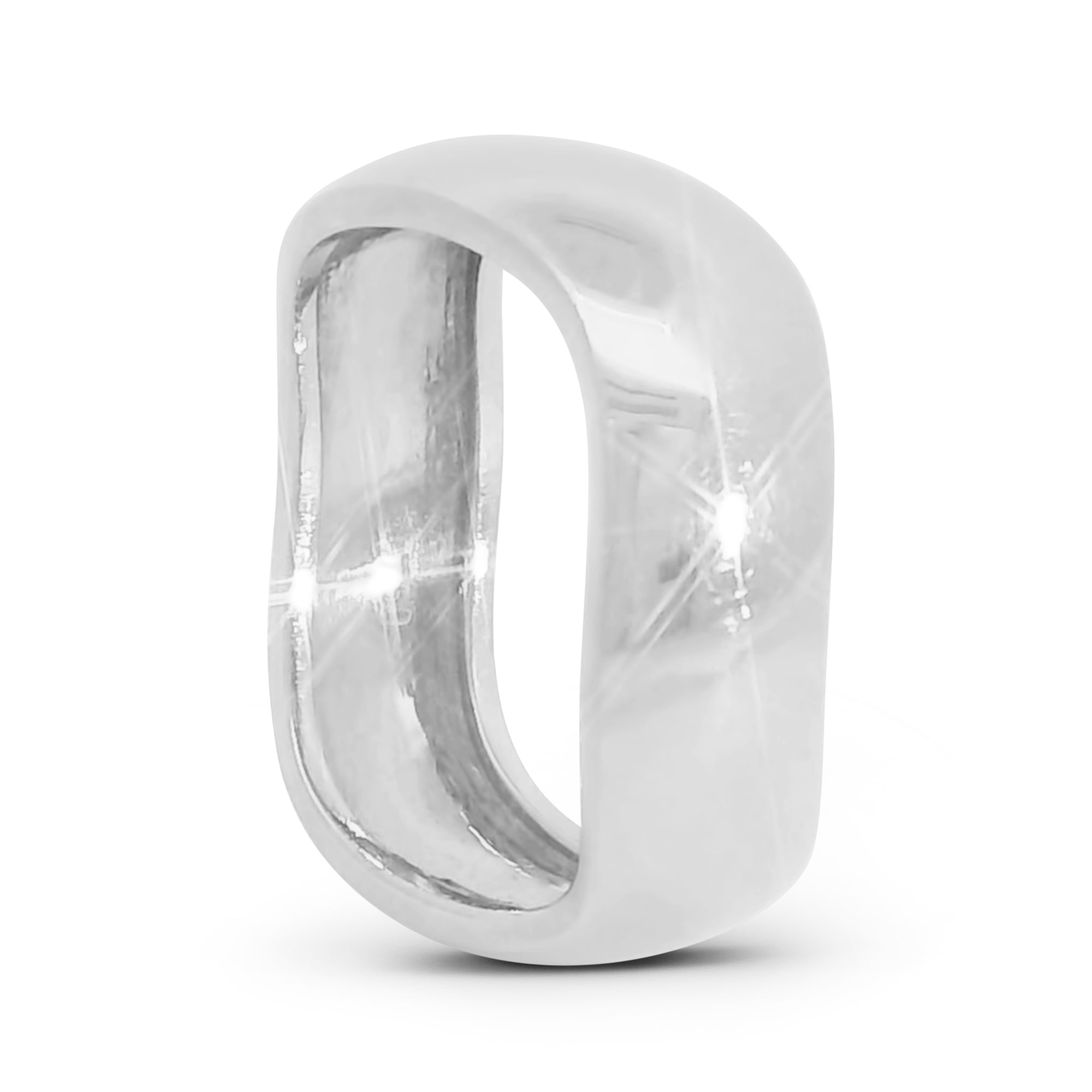 Wide Curved Polished Band