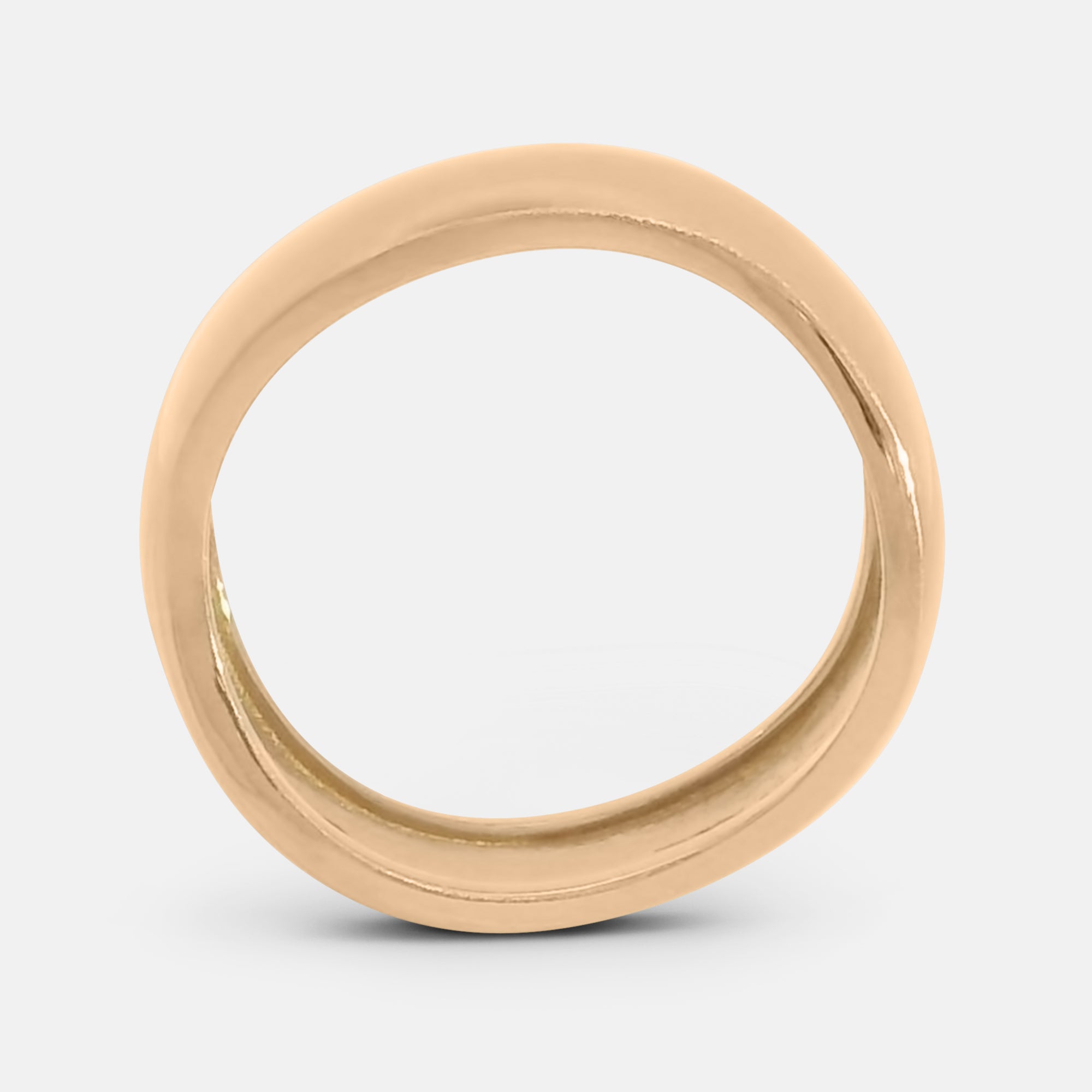 Wide Curved Polished Band