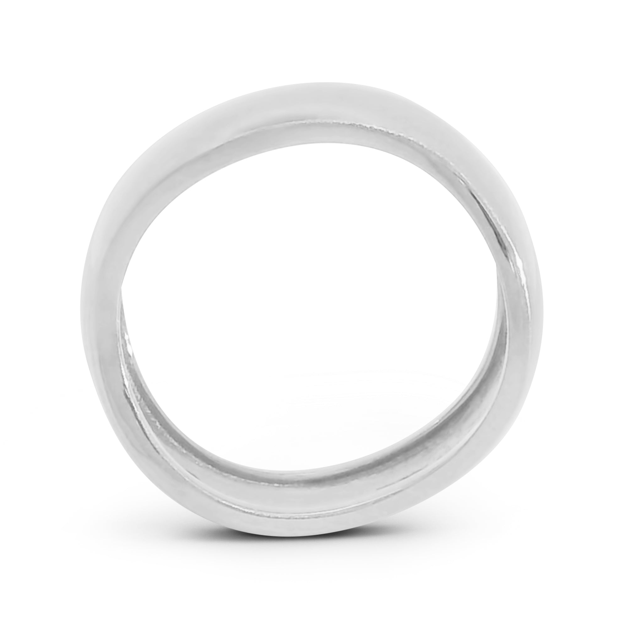 Wide Curved Polished Band