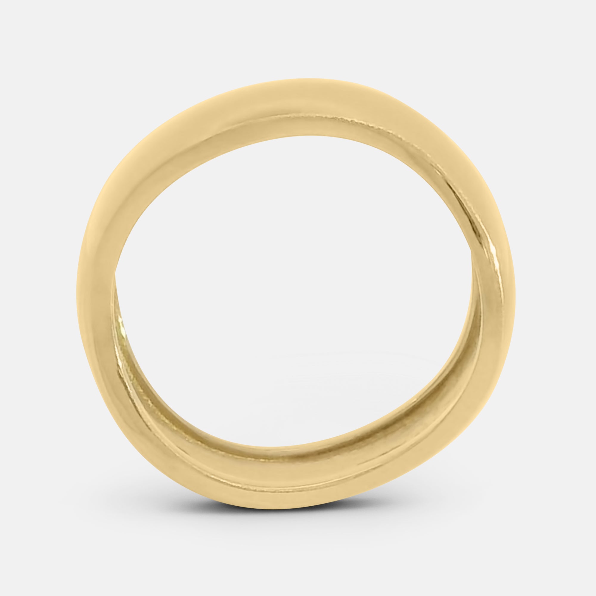 Wide Curved Polished Band