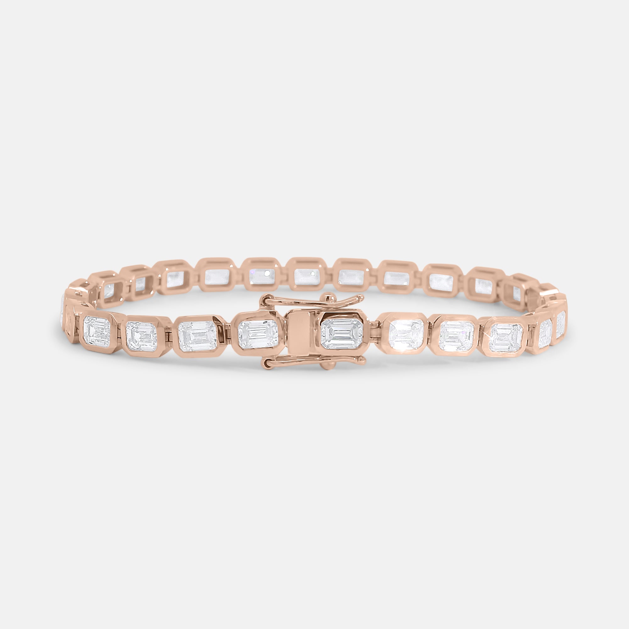 9ct Emerald Cut Tennis Bracelet