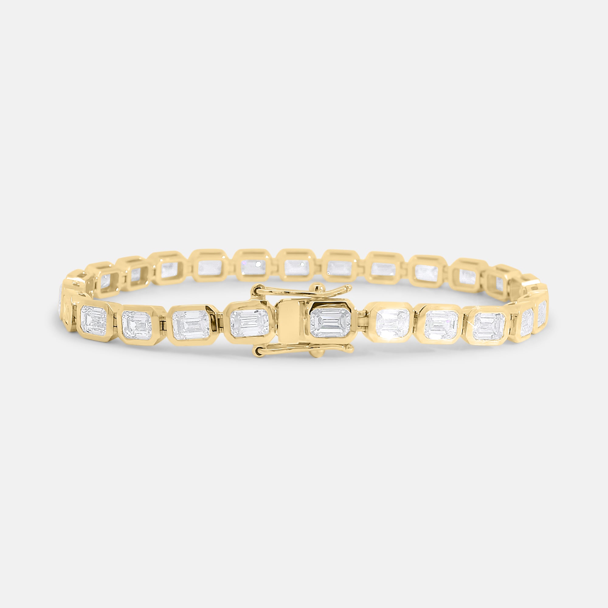 9ct Emerald Cut Tennis Bracelet