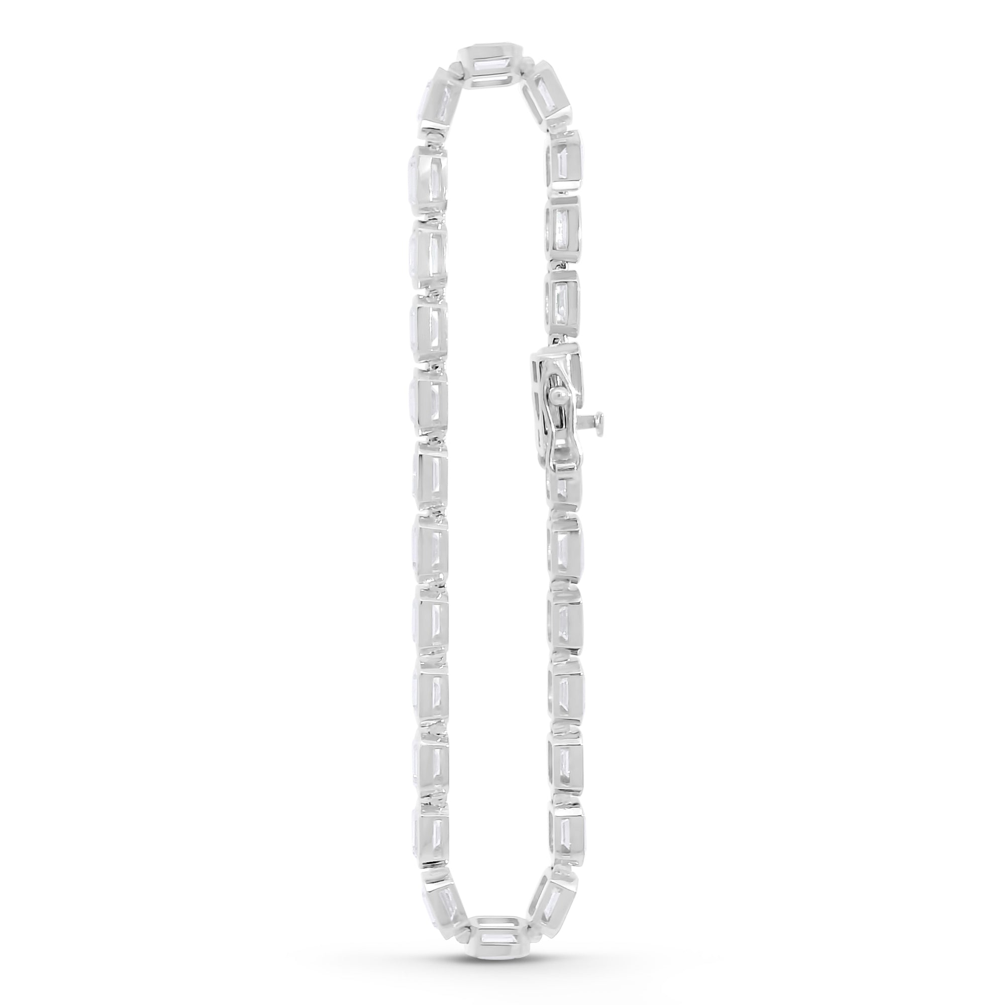 9ct Emerald Cut Tennis Bracelet