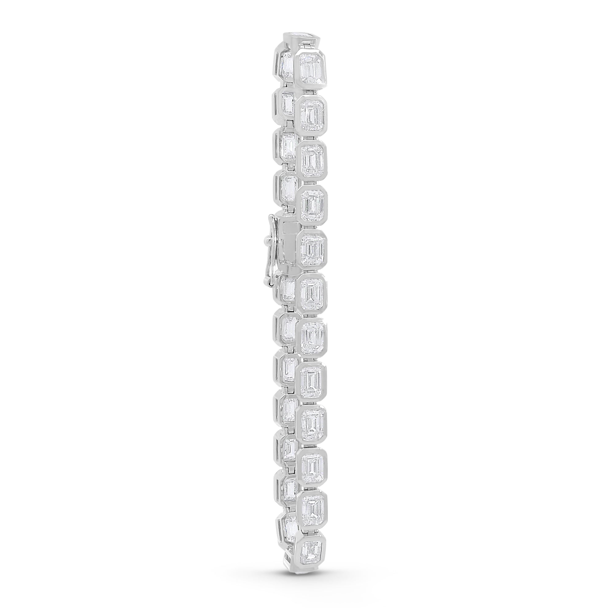 9ct Emerald Cut Tennis Bracelet
