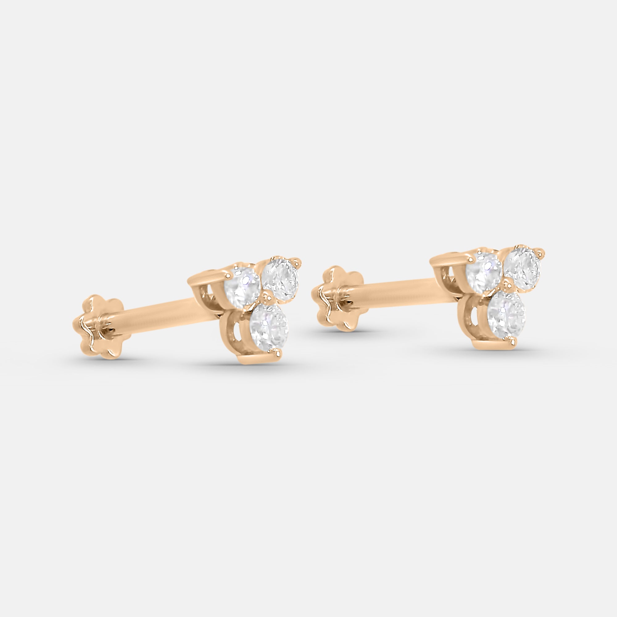 Brilliant/Round Trilogy Stud Earrings