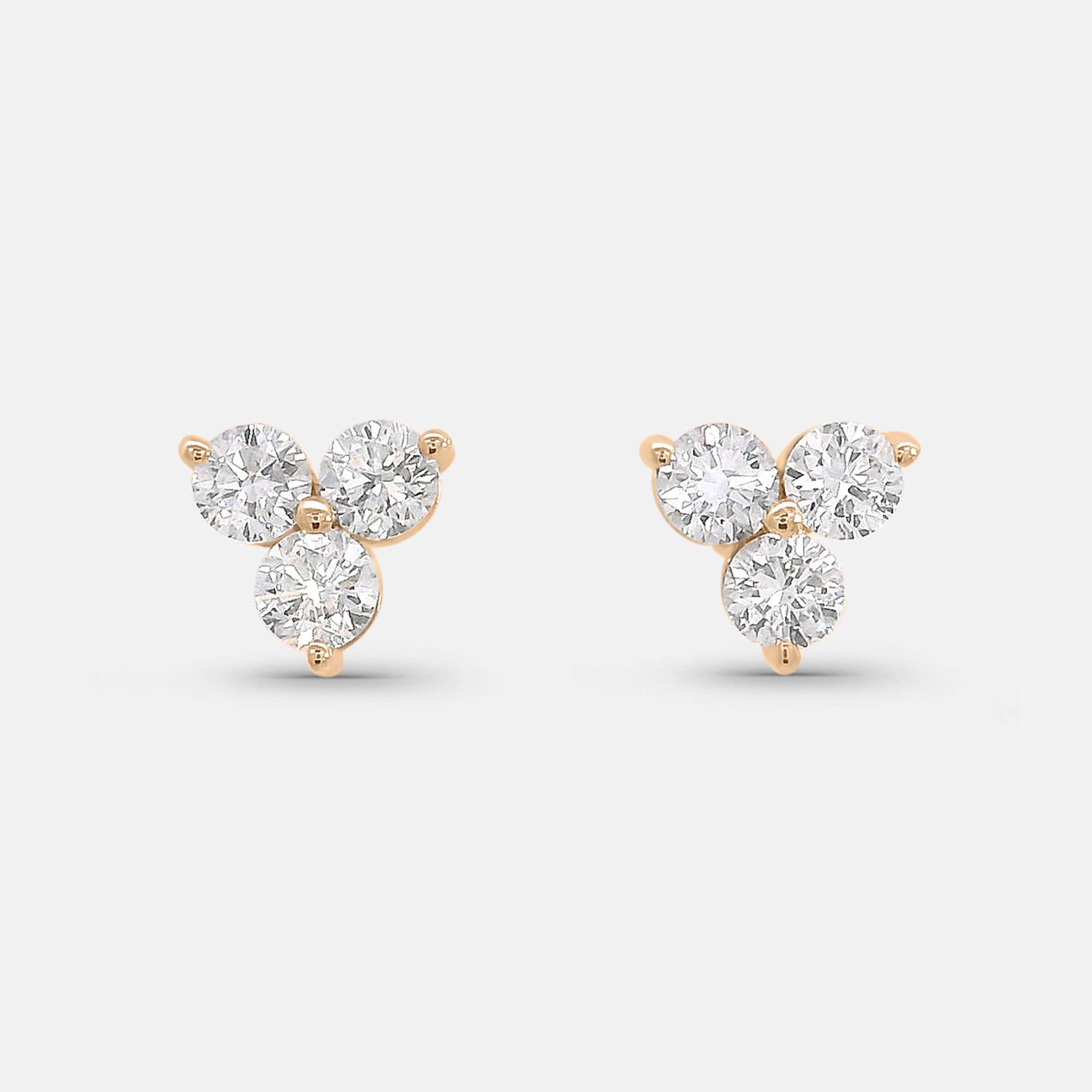 Brilliant/Round Trilogy Stud Earrings