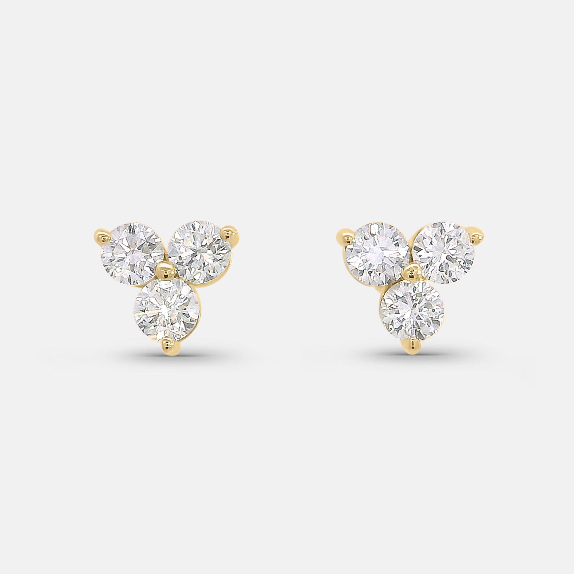 Brilliant/Round Trilogy Stud Earrings
