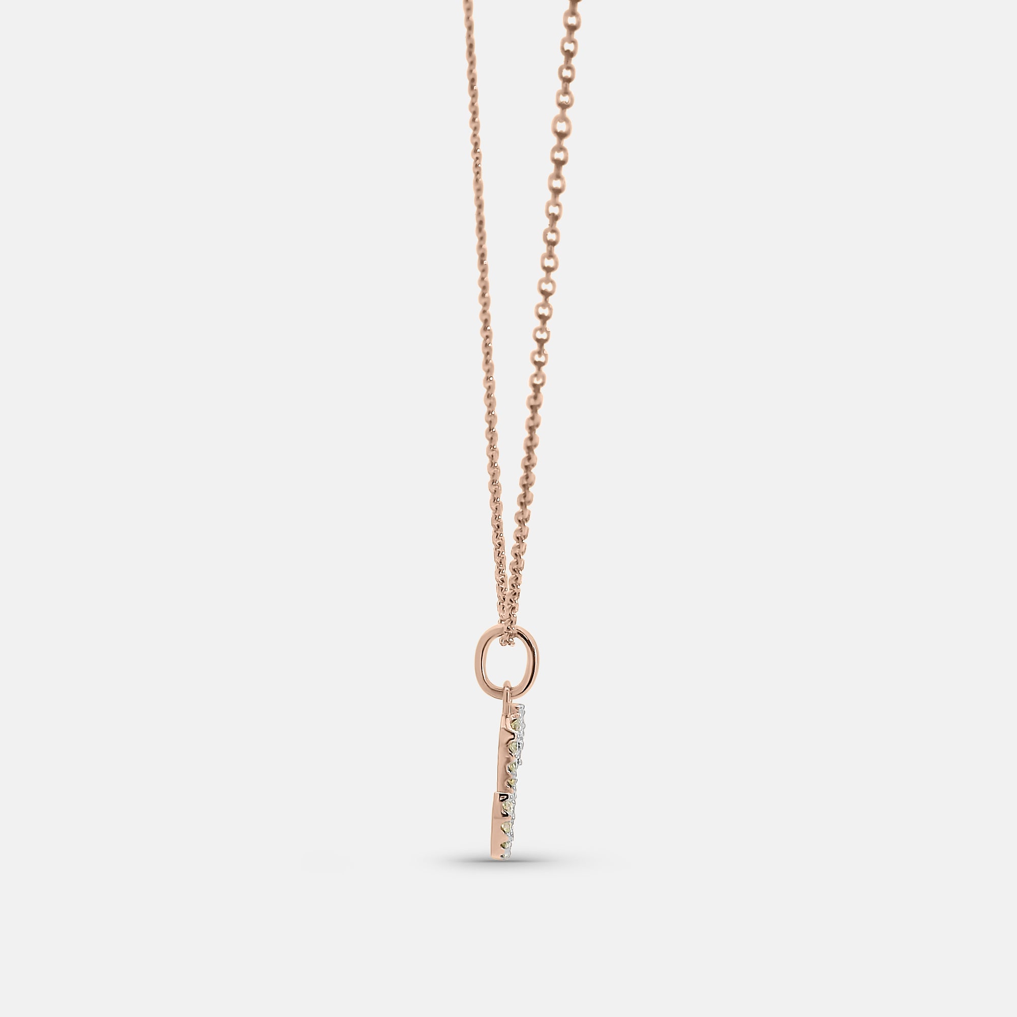 Customizable Initial Diamond Pendant Necklace w/ Chain