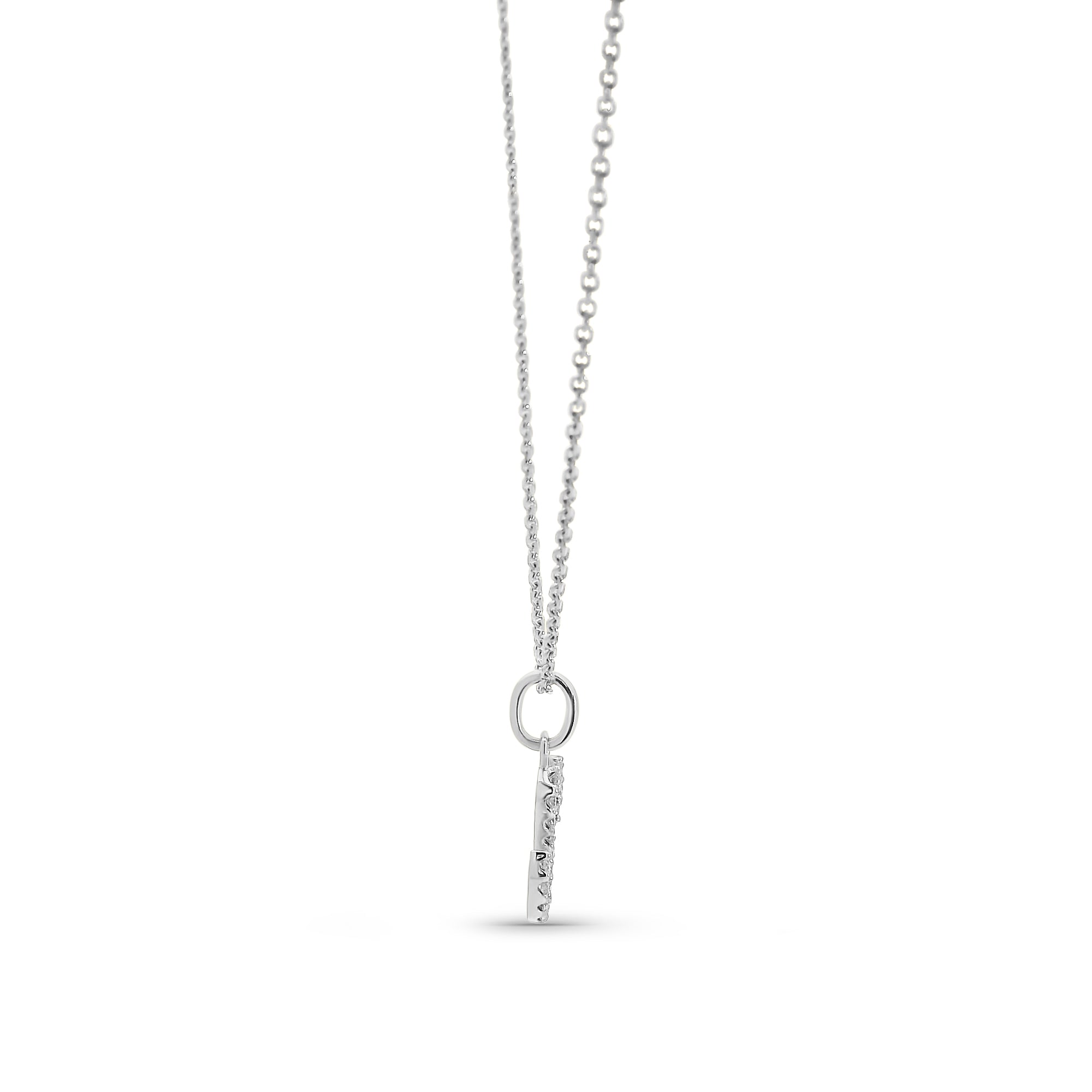 Customizable Initial Diamond Pendant Necklace w/ Chain