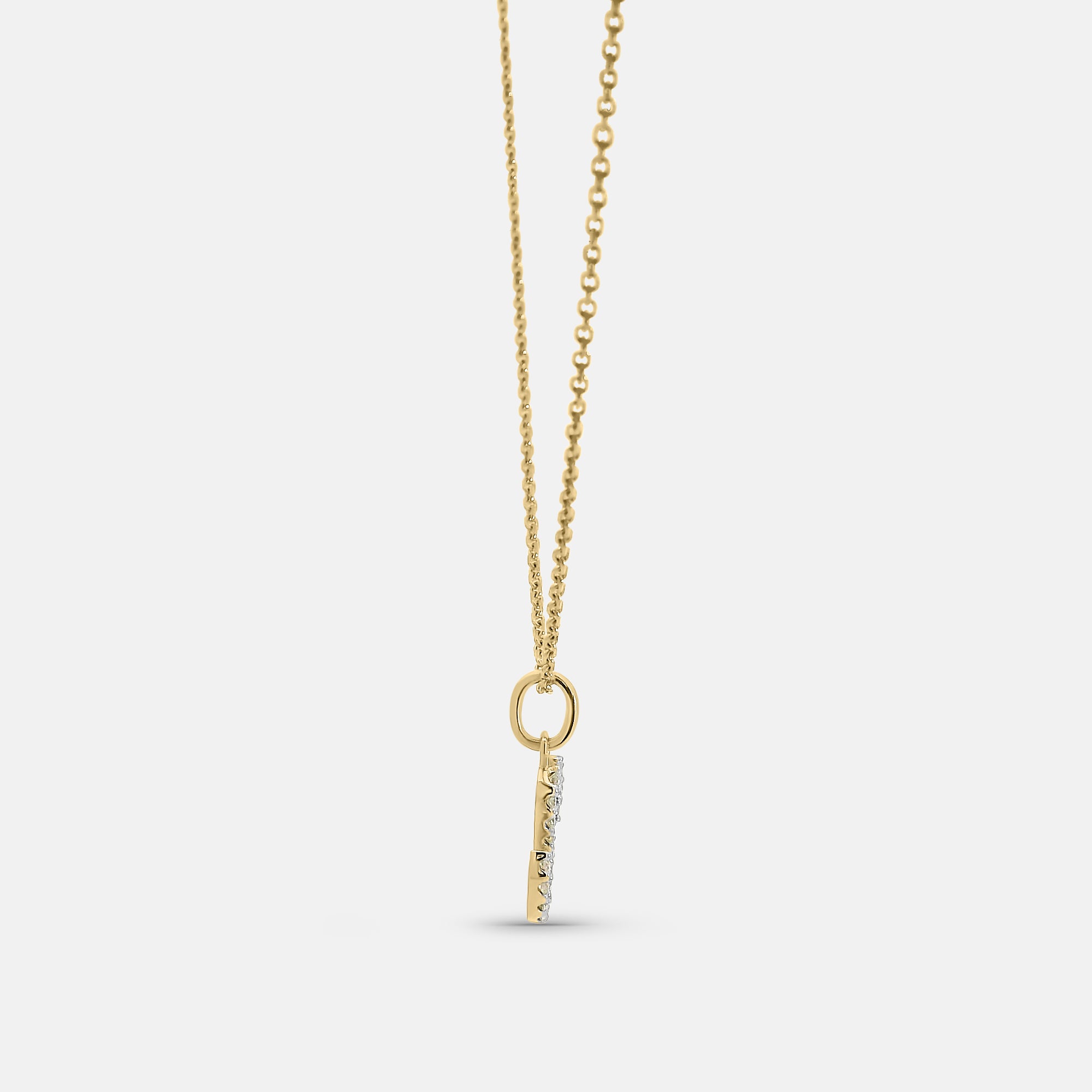 Customizable Initial Diamond Pendant Necklace w/ Chain