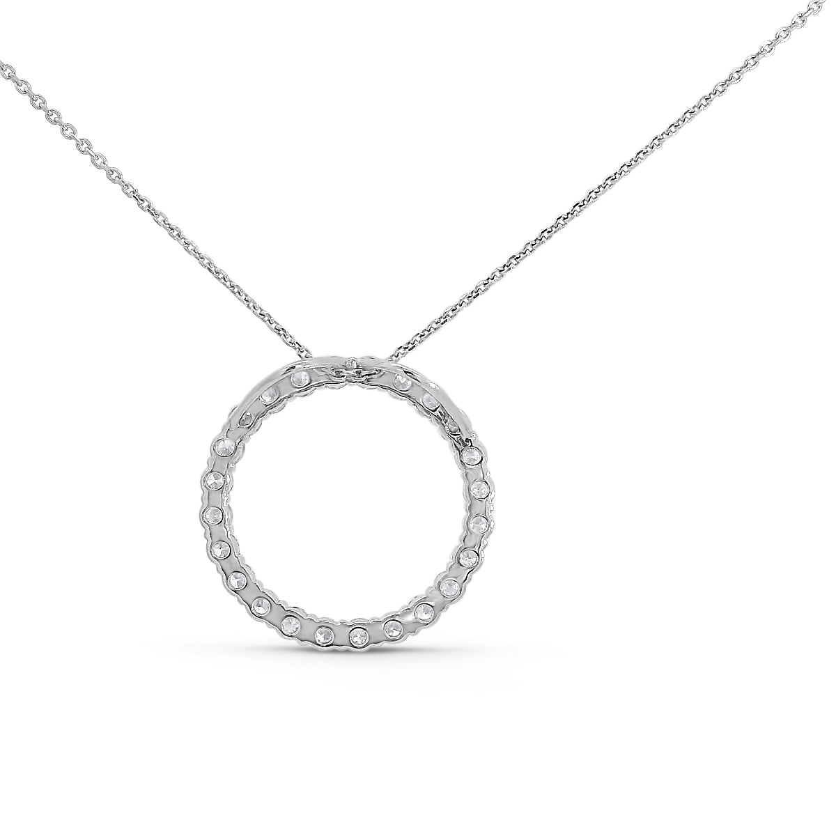 Eternity Circle Diamond Pendant w/ Chain (0.9tcw)