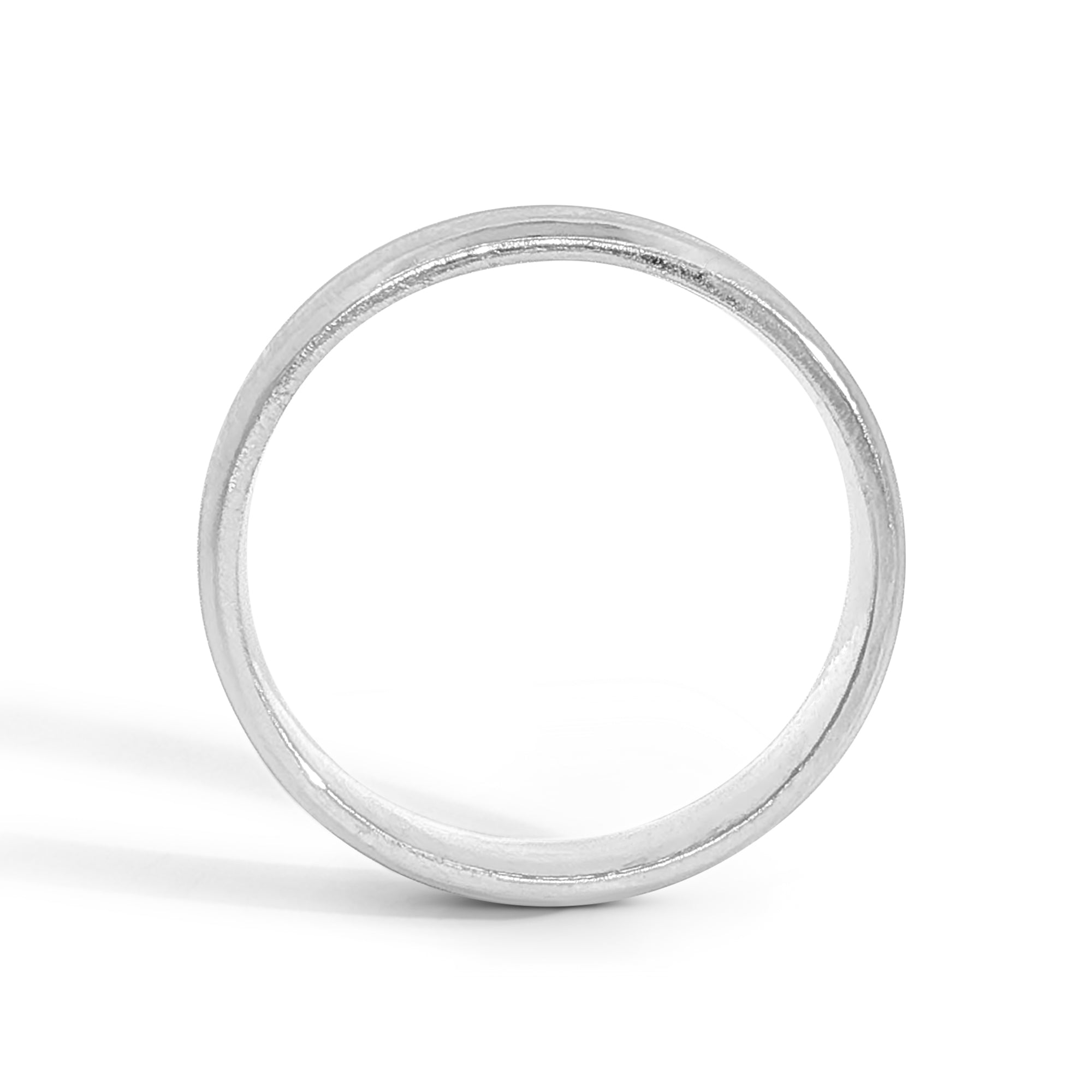 Beveled Edge Brushed Cigar Band 4mm