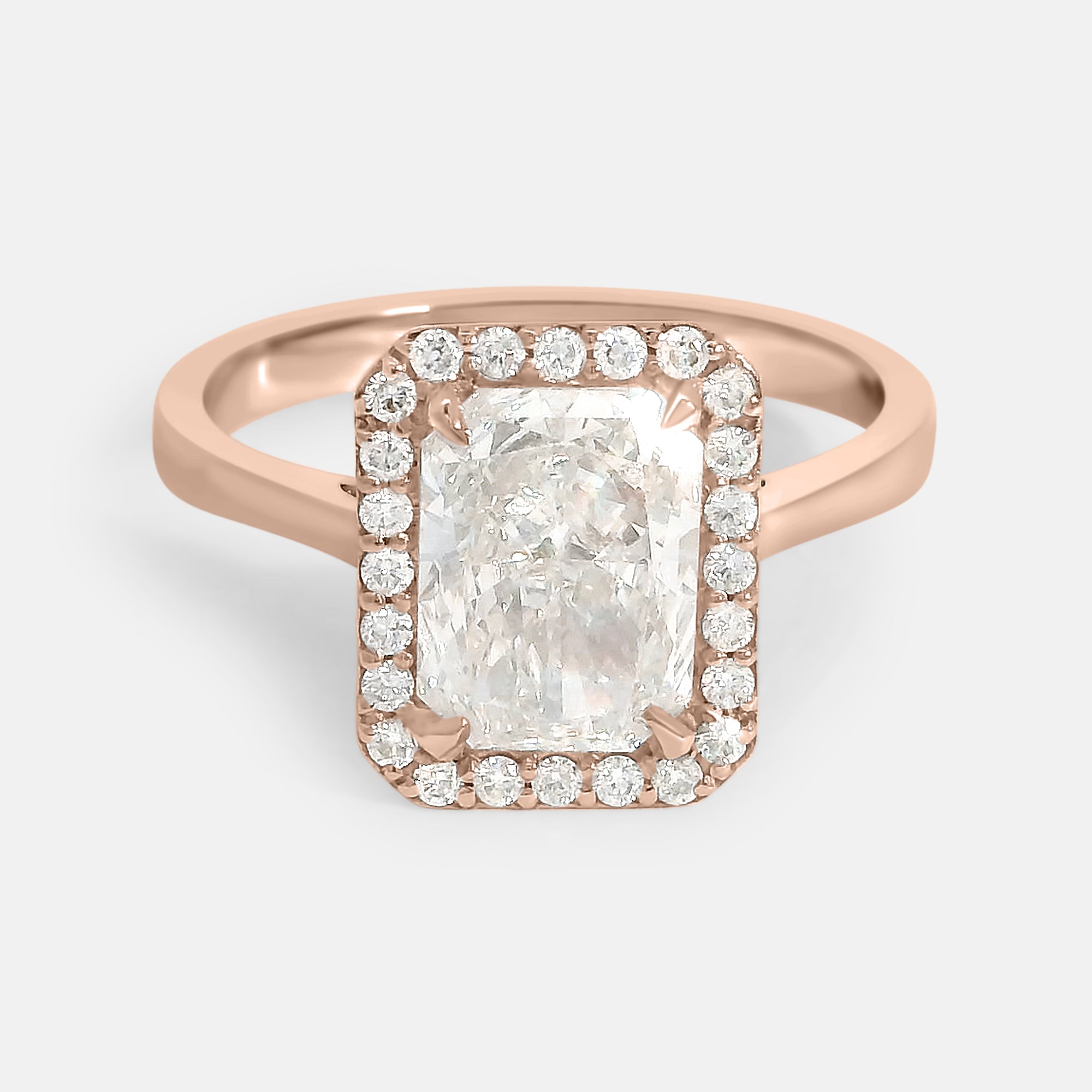 Chloe Radiant Cut w/ Halo Engagement Ring