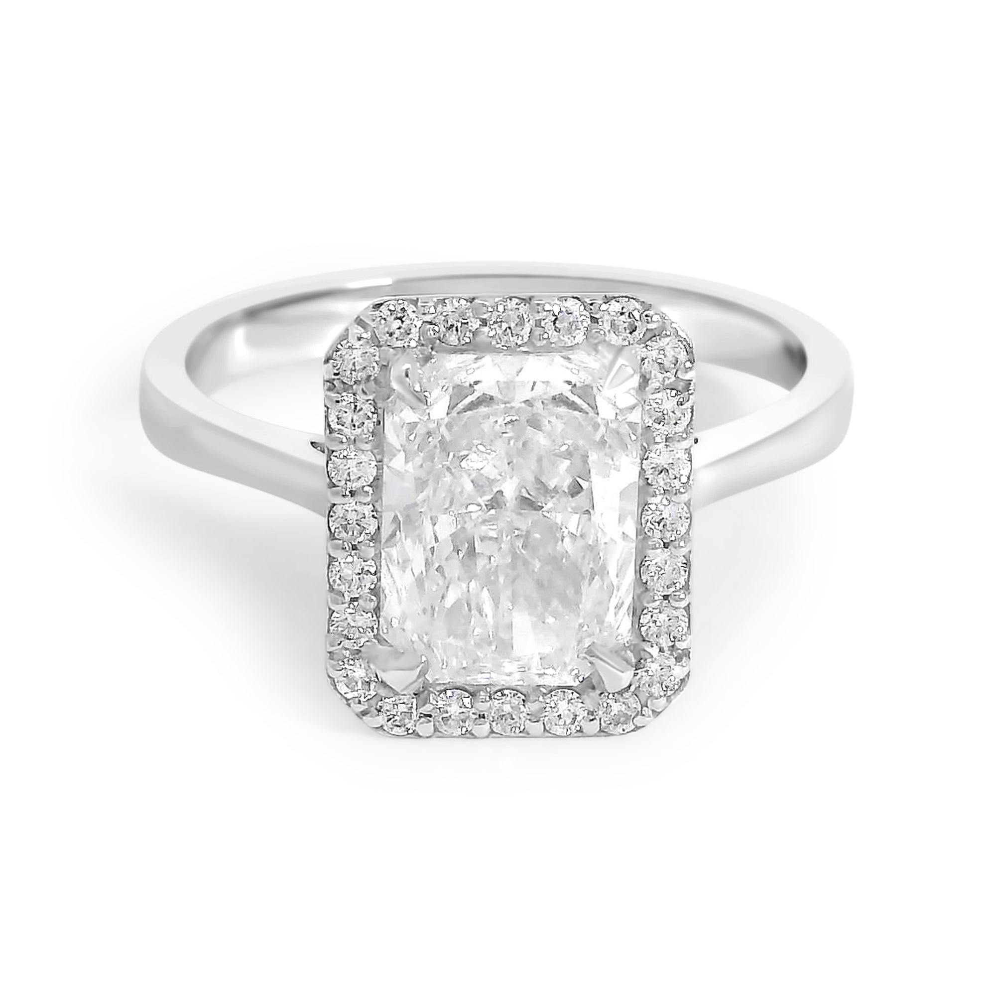 Chloe Radiant Cut w/ Halo Engagement Ring