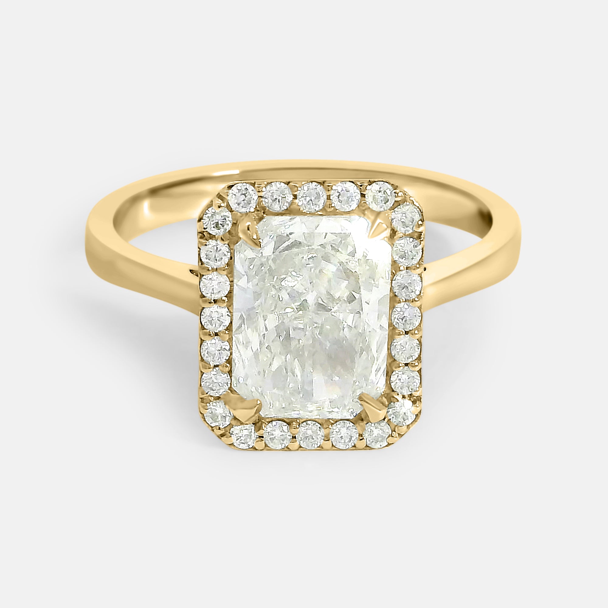 Chloe Radiant Cut w/ Halo Engagement Ring