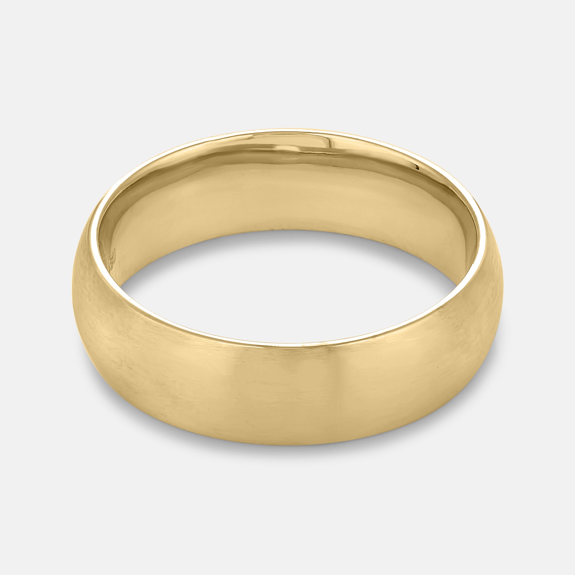 6mm Brushed Rounded Wedding Band