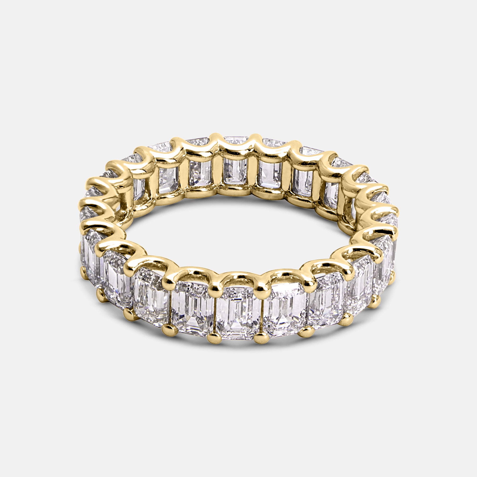 Emerald Cut Full Pave Band (4.55tcw)
