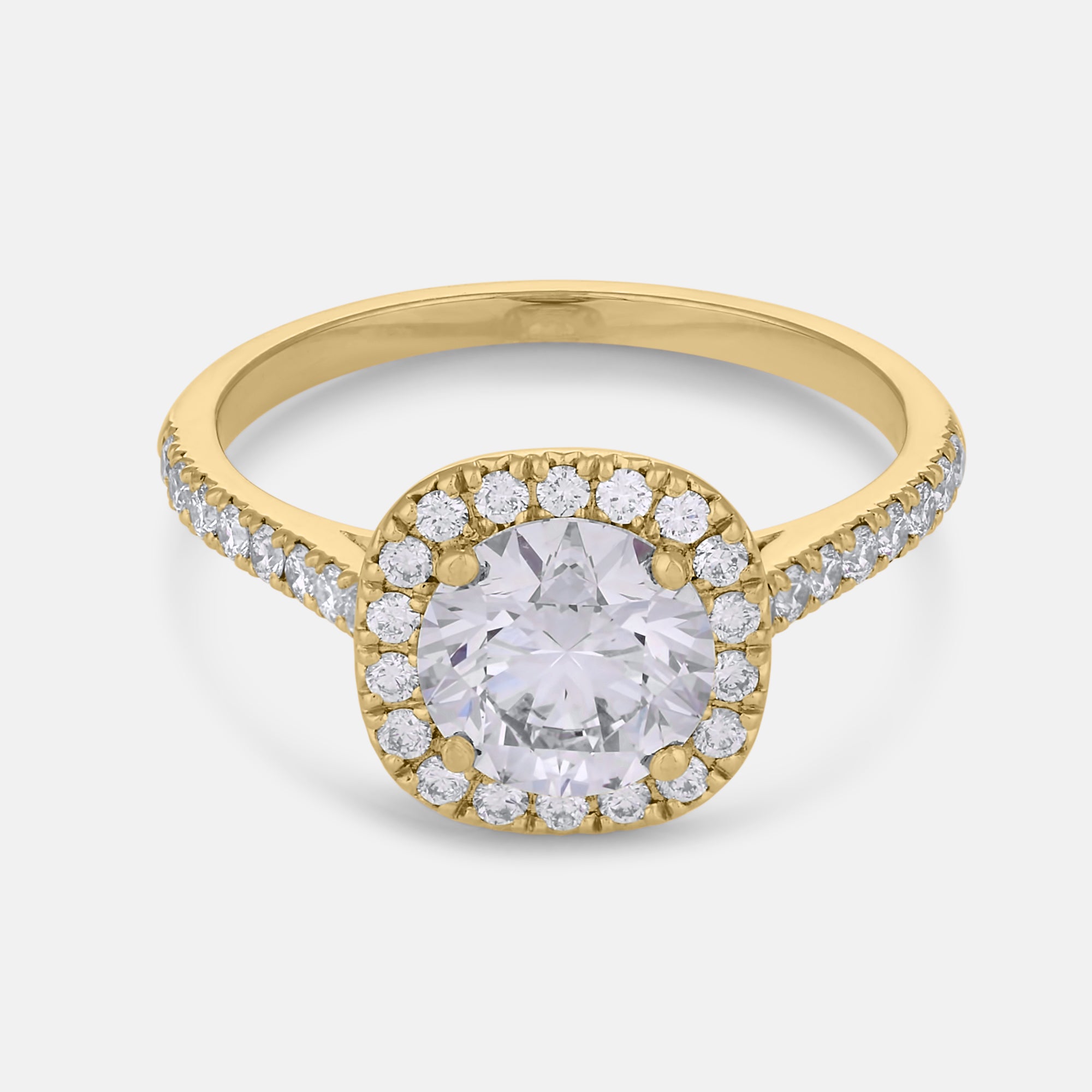 Bethany Round w/ Halo Engagement Ring