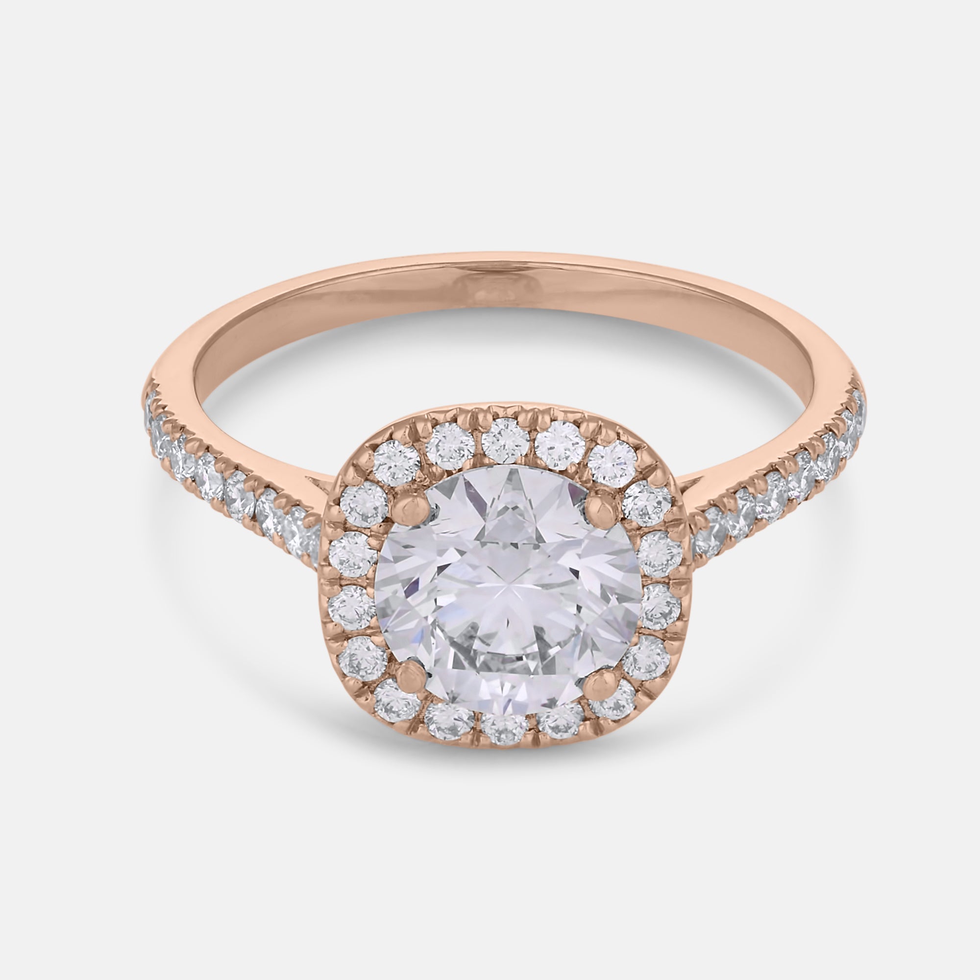 Bethany Round w/ Halo Engagement Ring